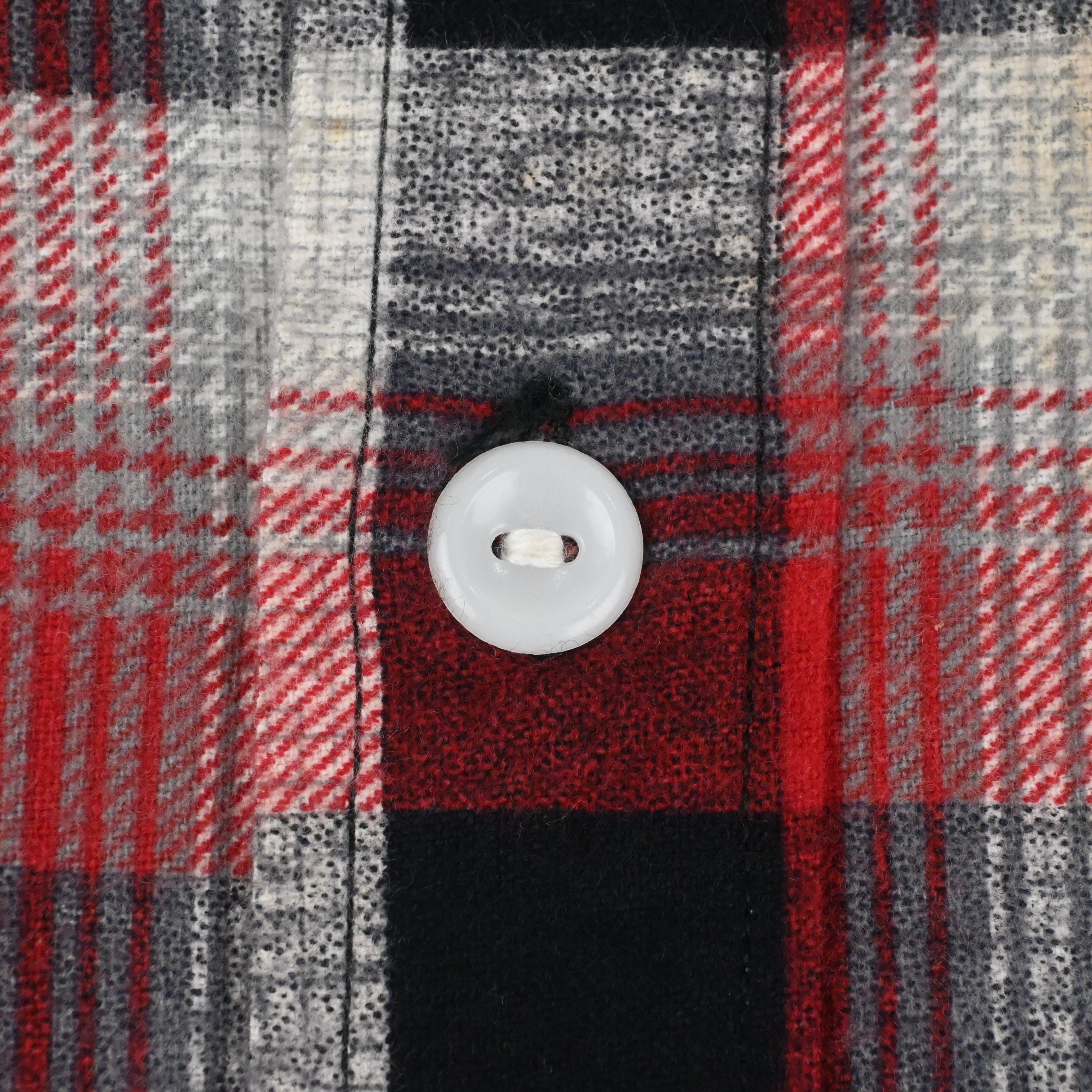60's E&W POLAR PRINT FLANNEL L/S SHIRT SIZE L DEAD STOCK