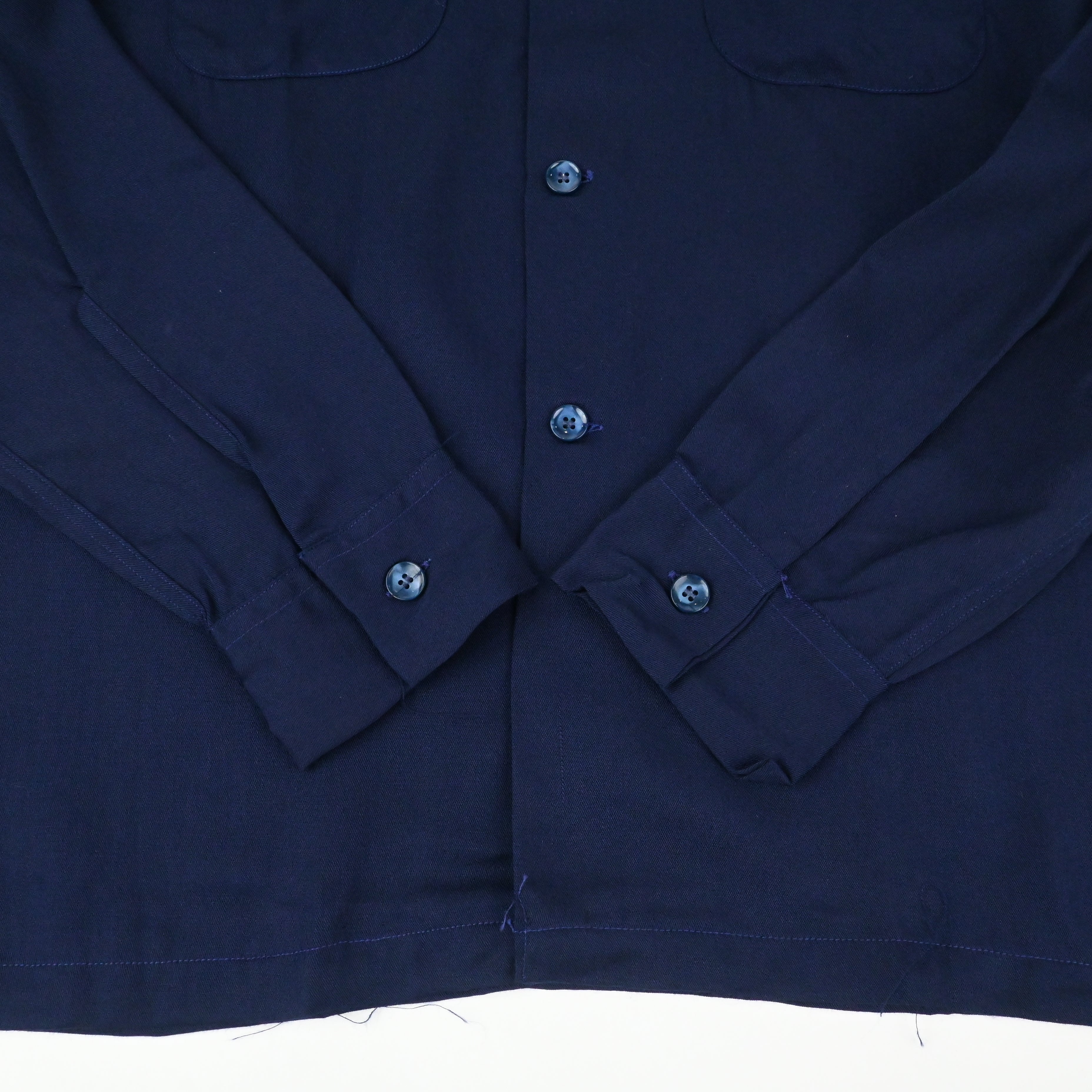 50's PILGRIM RAYON & ACETATE GAB LOOP COLLAR SHIRT SIZE M DEAD STOCK