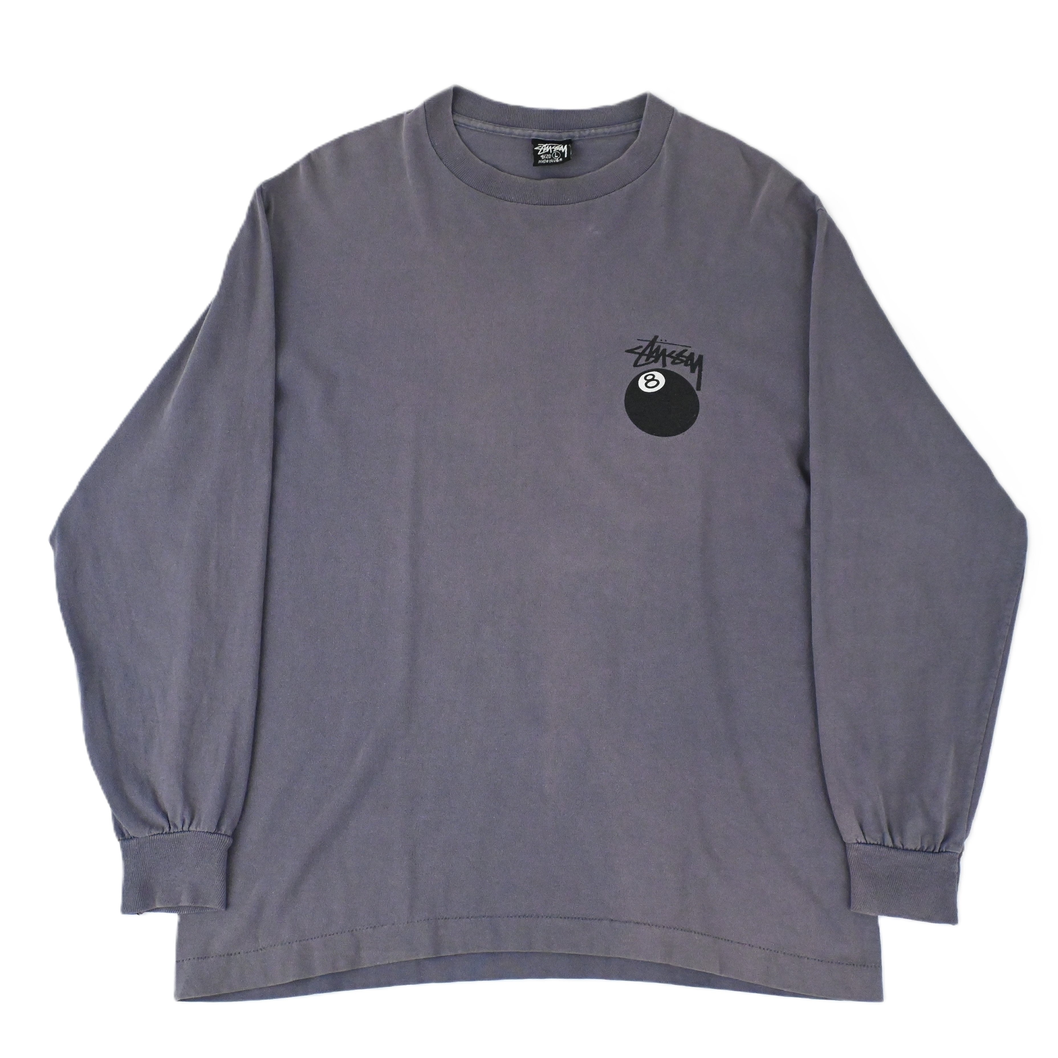 80'S~ STUSSY EIGHT BALL L/S T-SHIRT SIZE LARGE