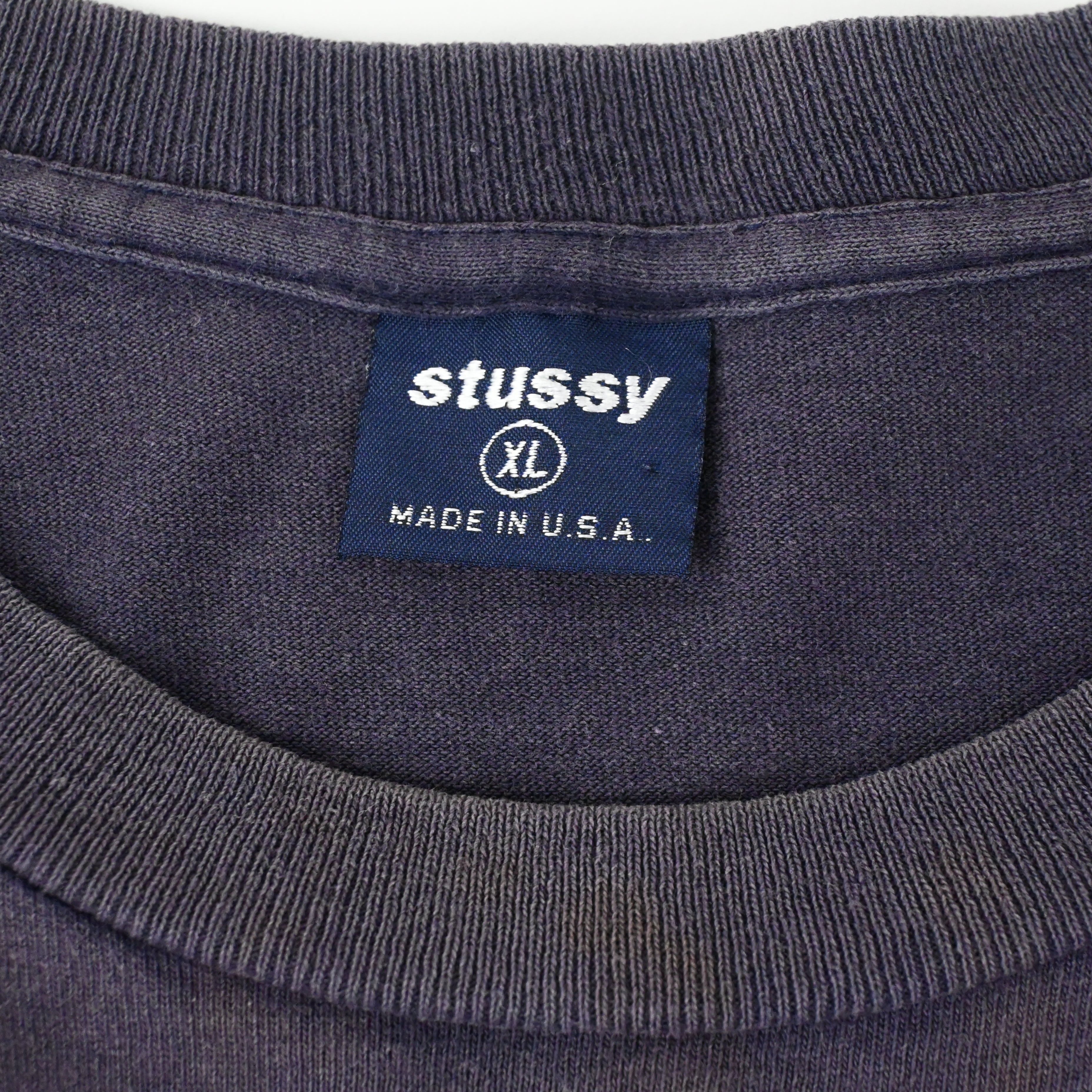 90'S STUSSY TRICOLOR SHAWN FONT LOGO T-SHIRT SIZE XL