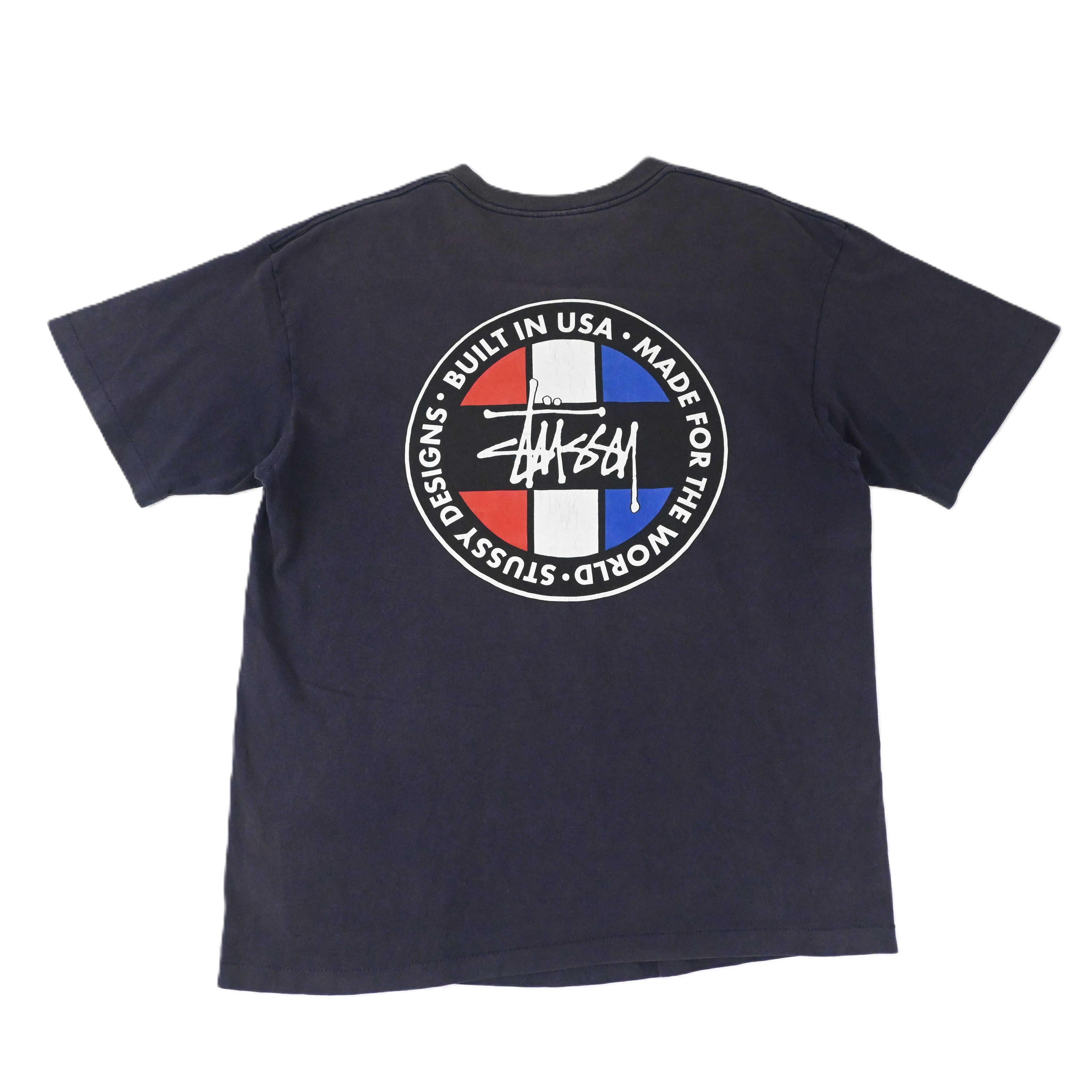 90'S STUSSY TRICOLOR SHAWN FONT LOGO T-SHIRT SIZE XL