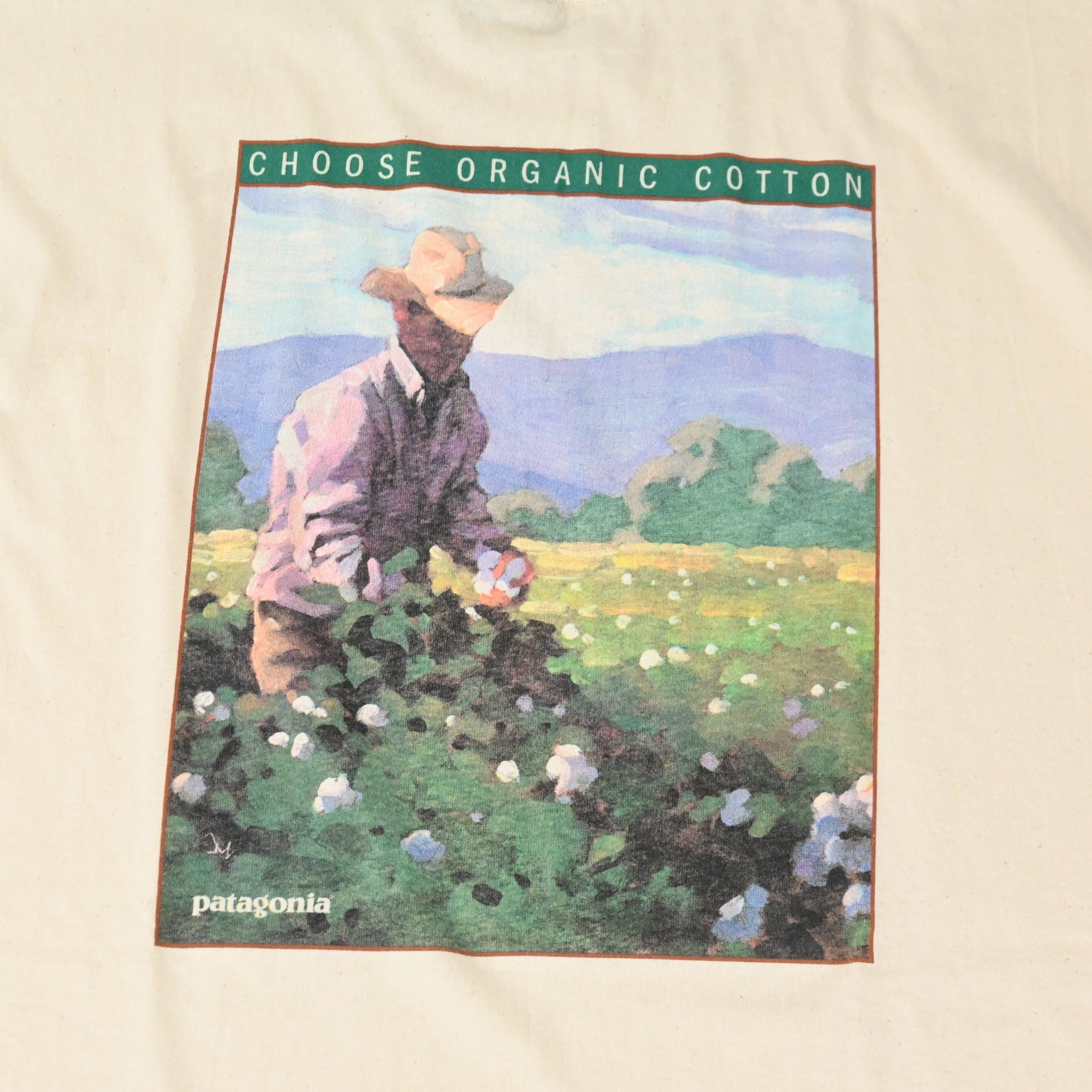 90'S PATAGONIA COTTON FARMER T-SHIRT SIZE XL NON WASH!!