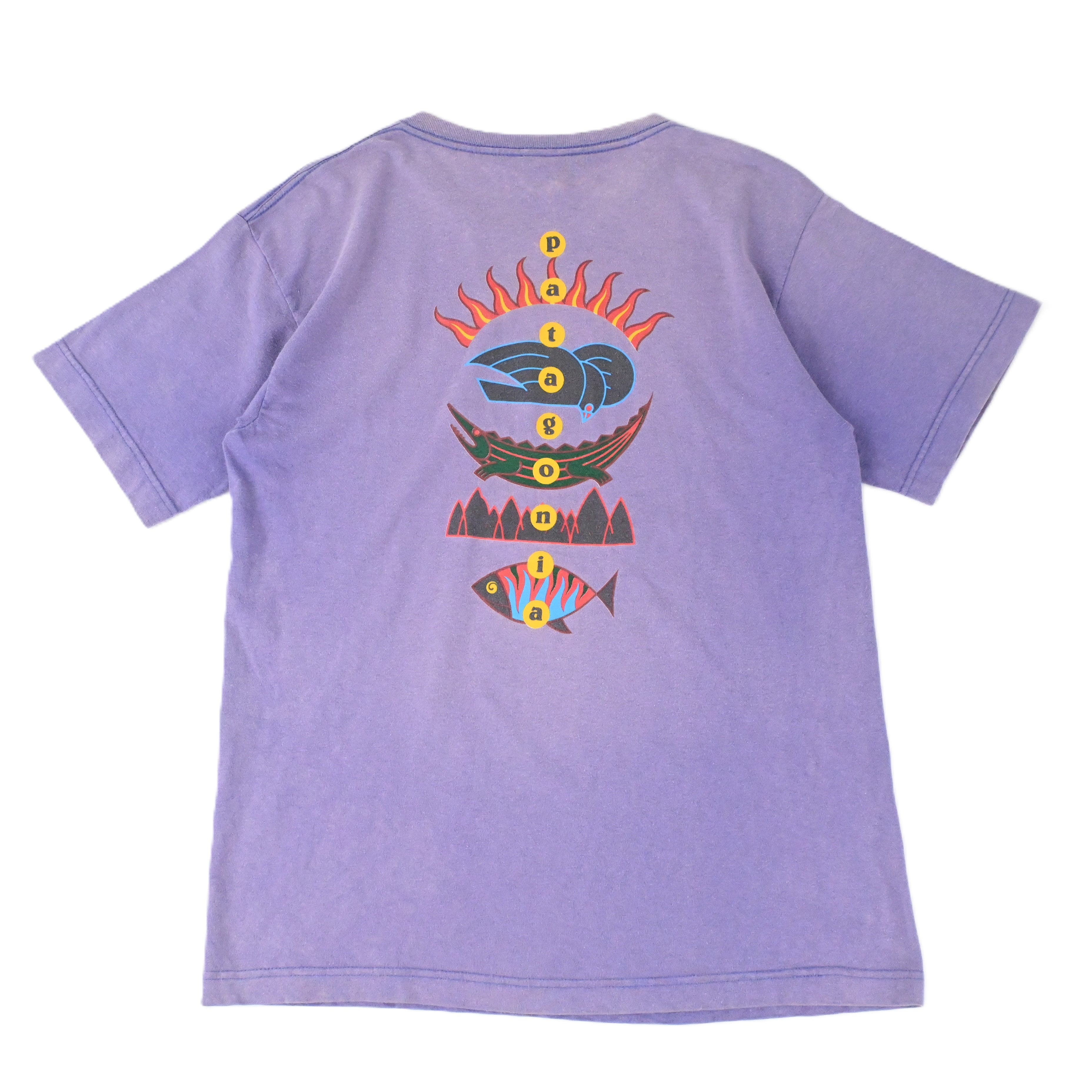 90'S PATAGONIA ENDANGERED ANIMAL T-SHIRT LT. PURPLE SIZE M