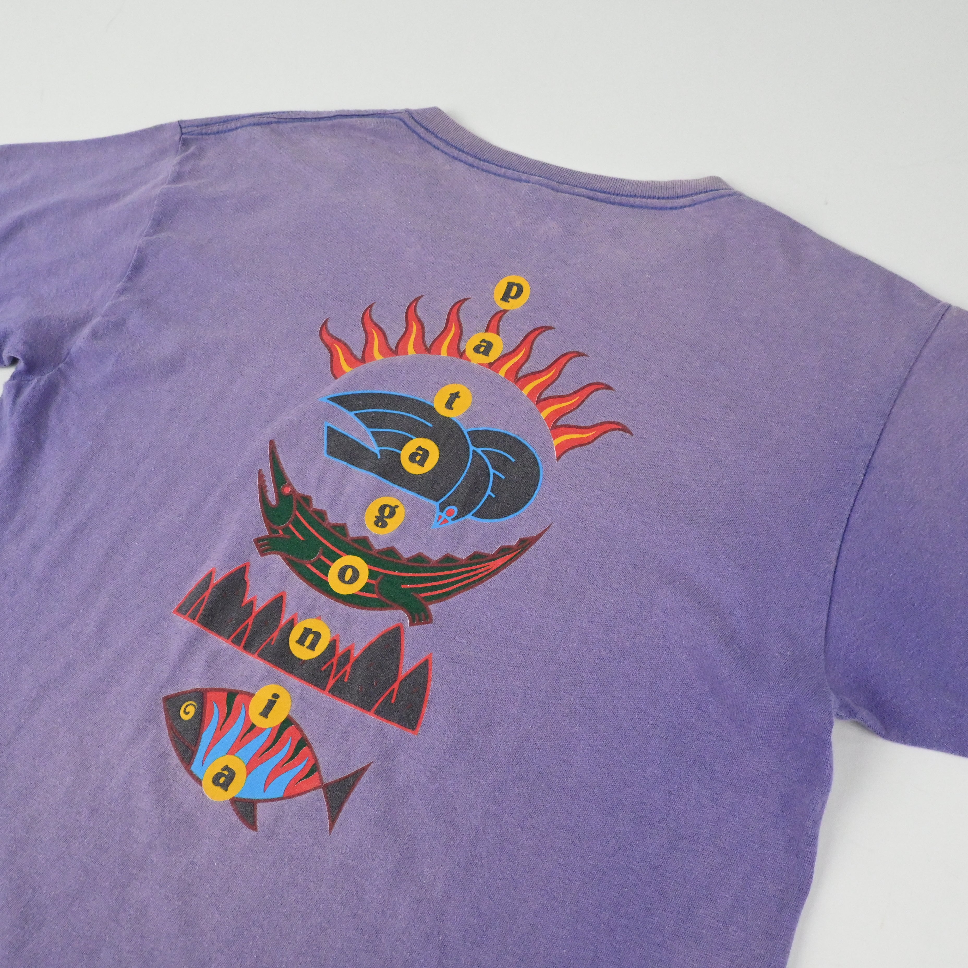 90'S PATAGONIA ENDANGERED ANIMAL T-SHIRT LT. PURPLE SIZE M