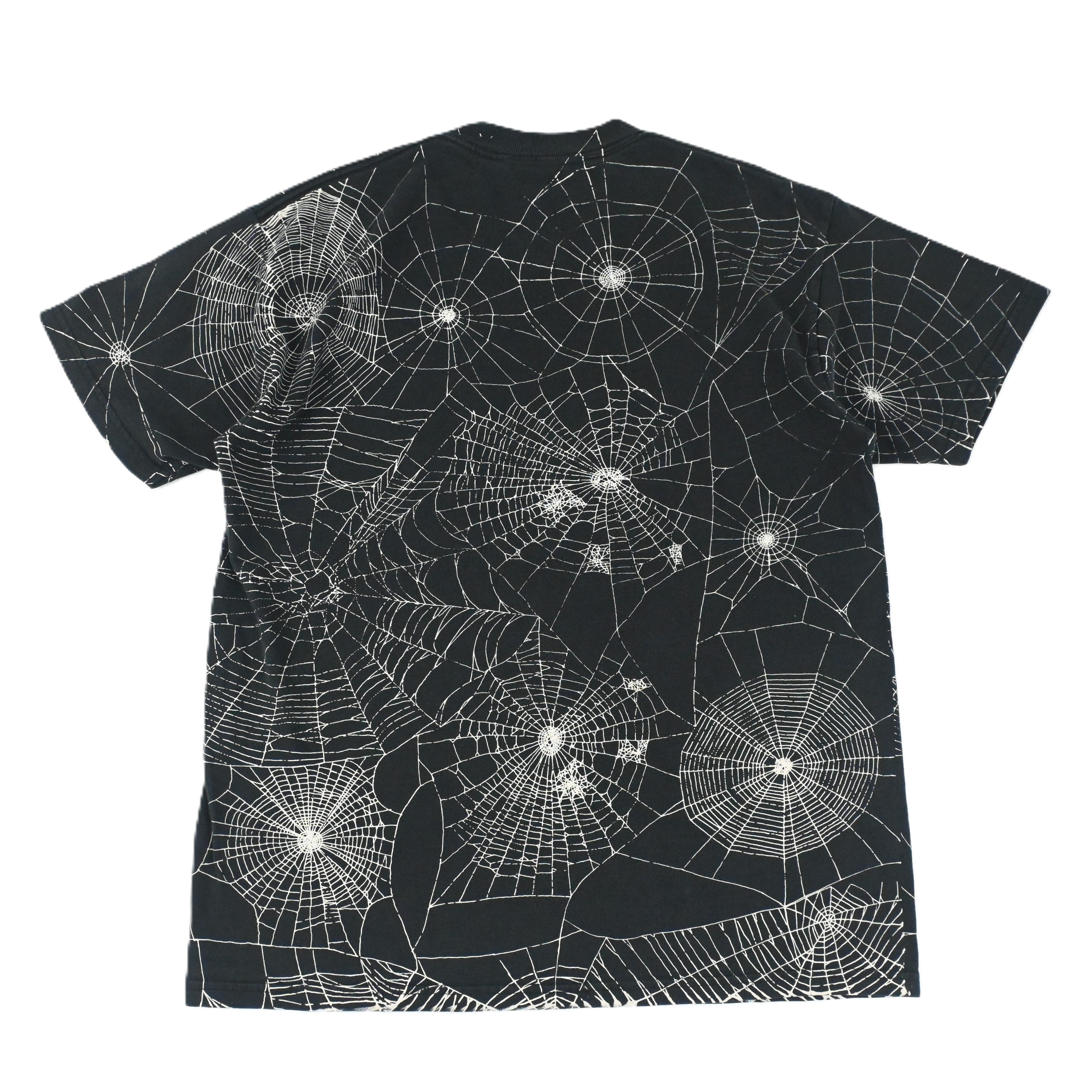 90's SPIDER ALLOVER PRINT T-SHIRT SIZE L