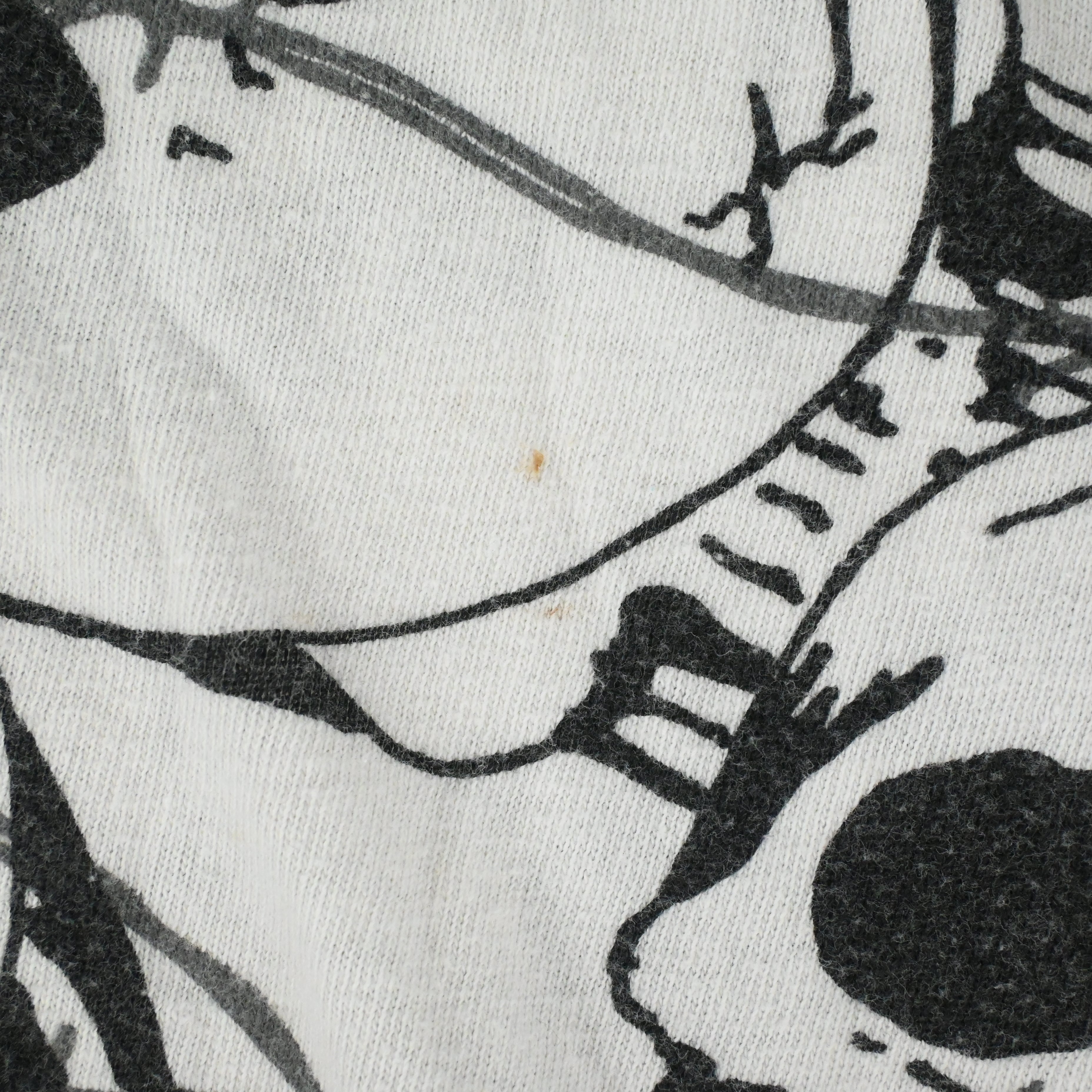 80's SKULL ALLOVER PRINT T-SHIRT SIZE L