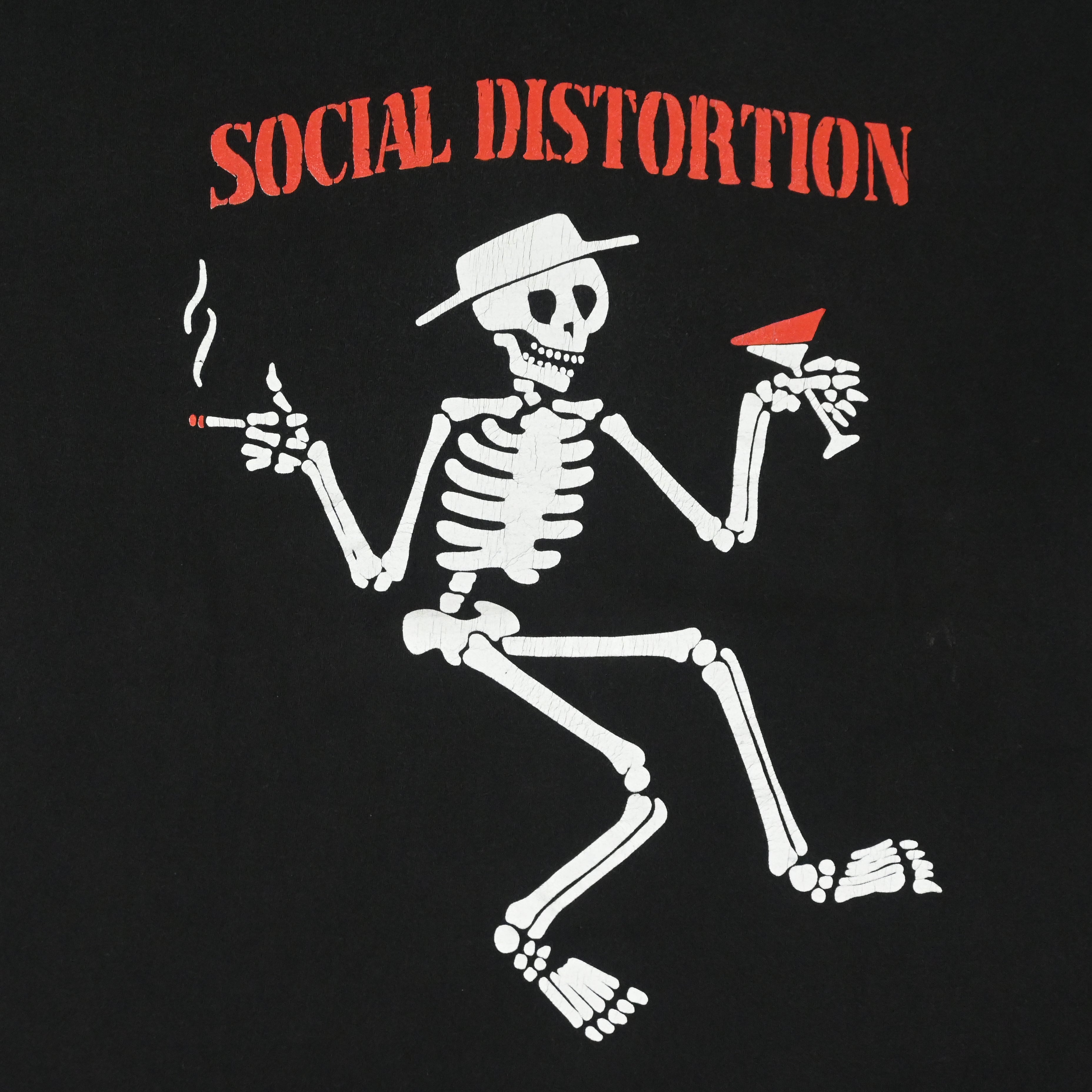 early 90's SOCIAL DISTORTION SKELLY T-SHIRT SIZE XL