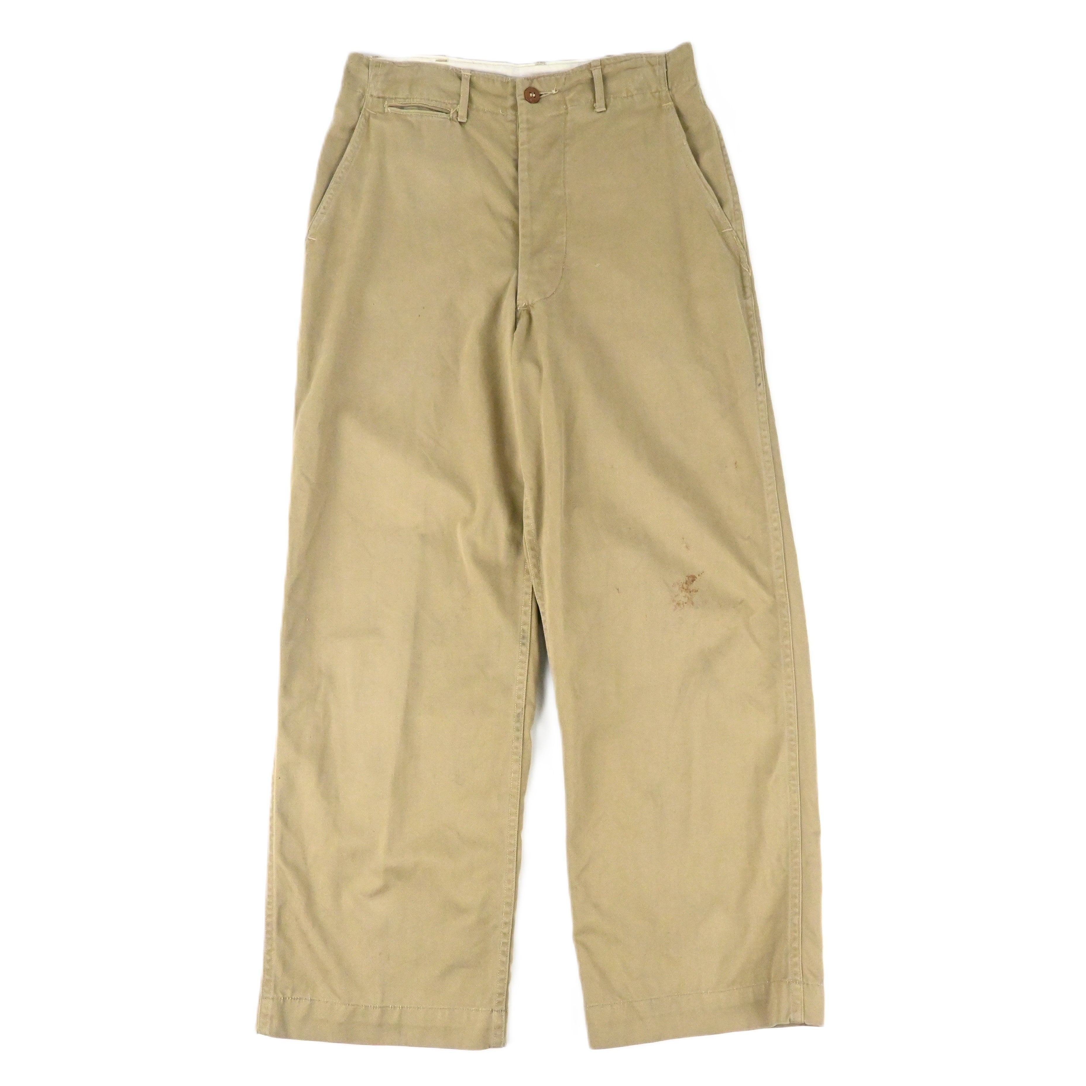 40's 45KHAKI CHINO TROUSERS W30 L28