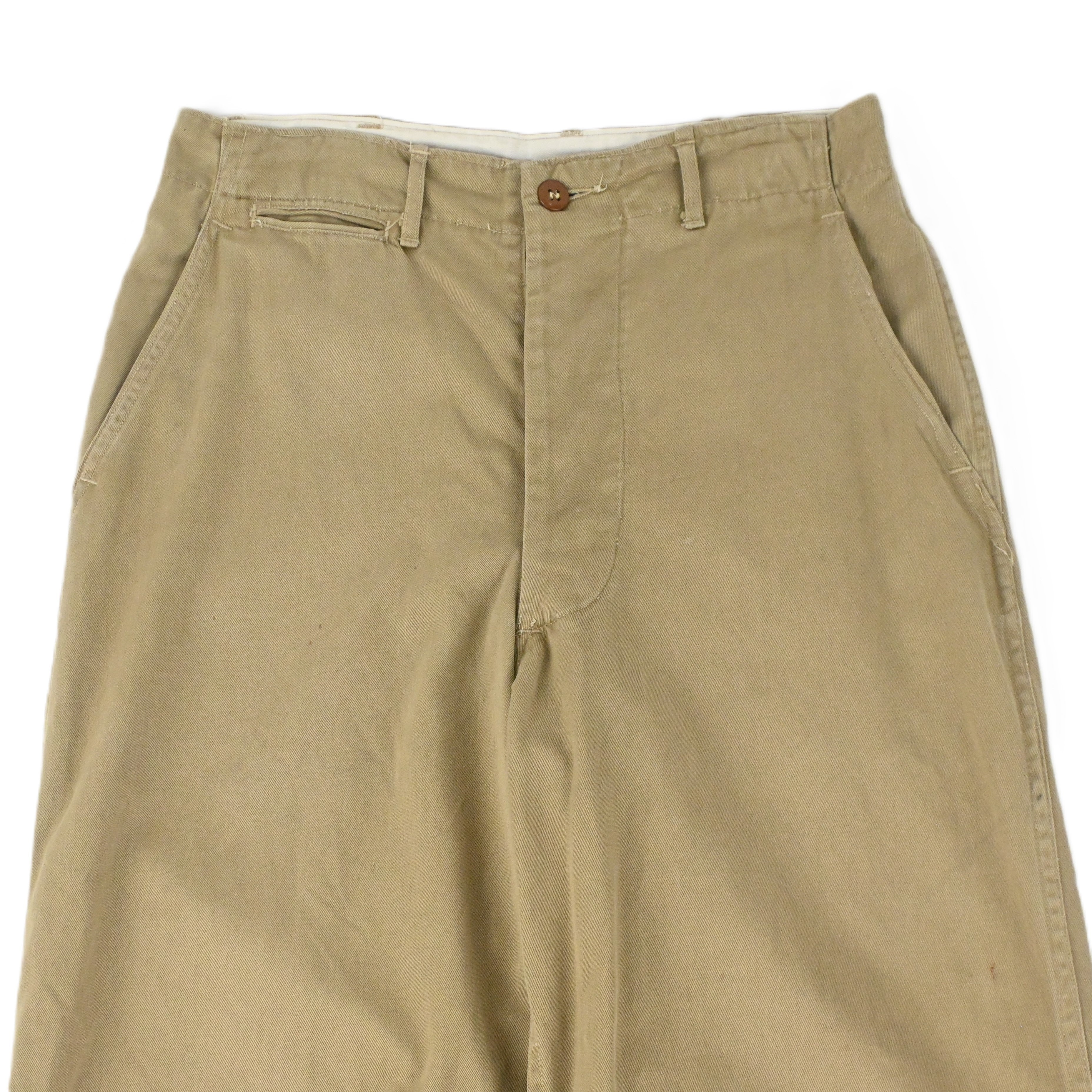 40's 45KHAKI CHINO TROUSERS W30 L28