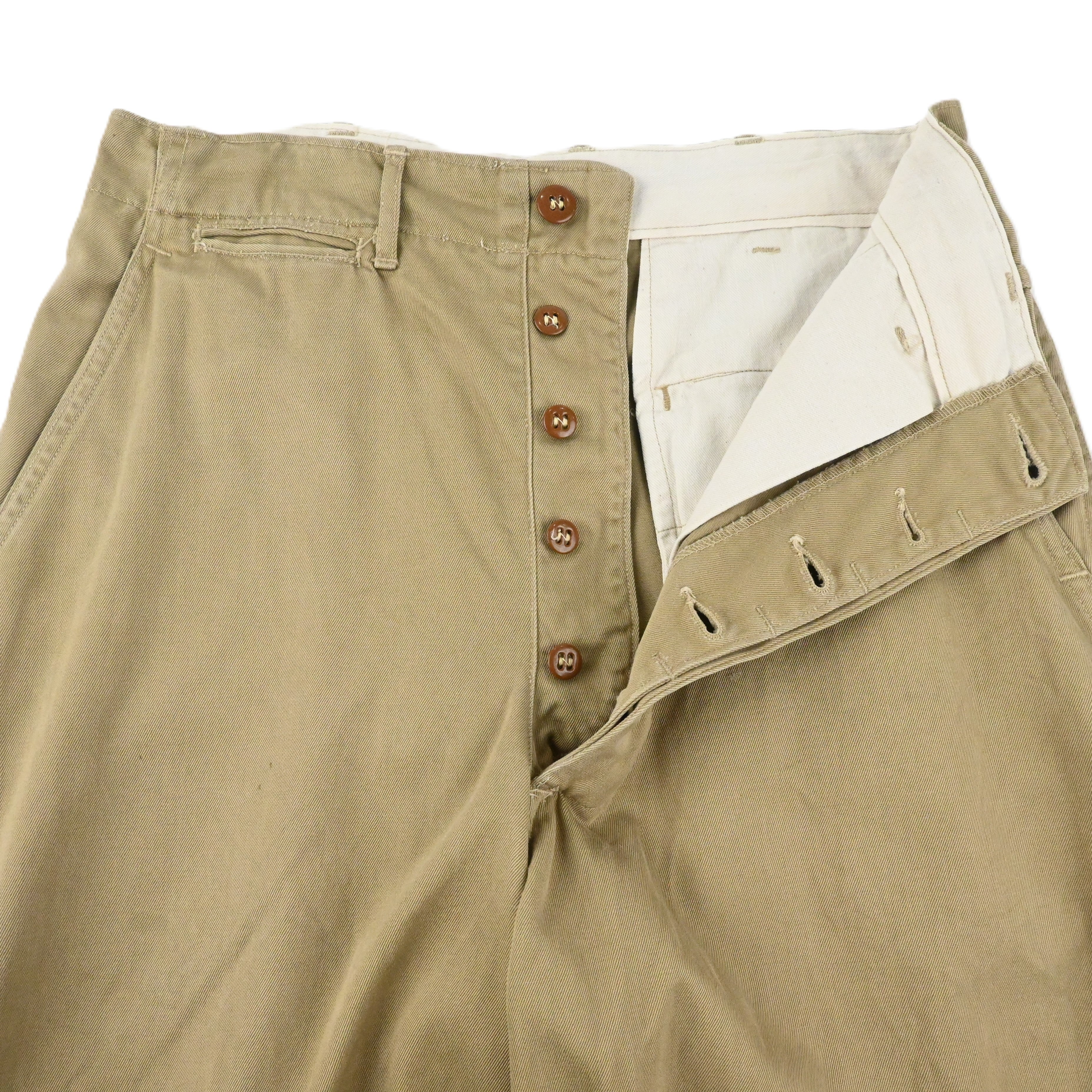 40's 45KHAKI CHINO TROUSERS W30 L28