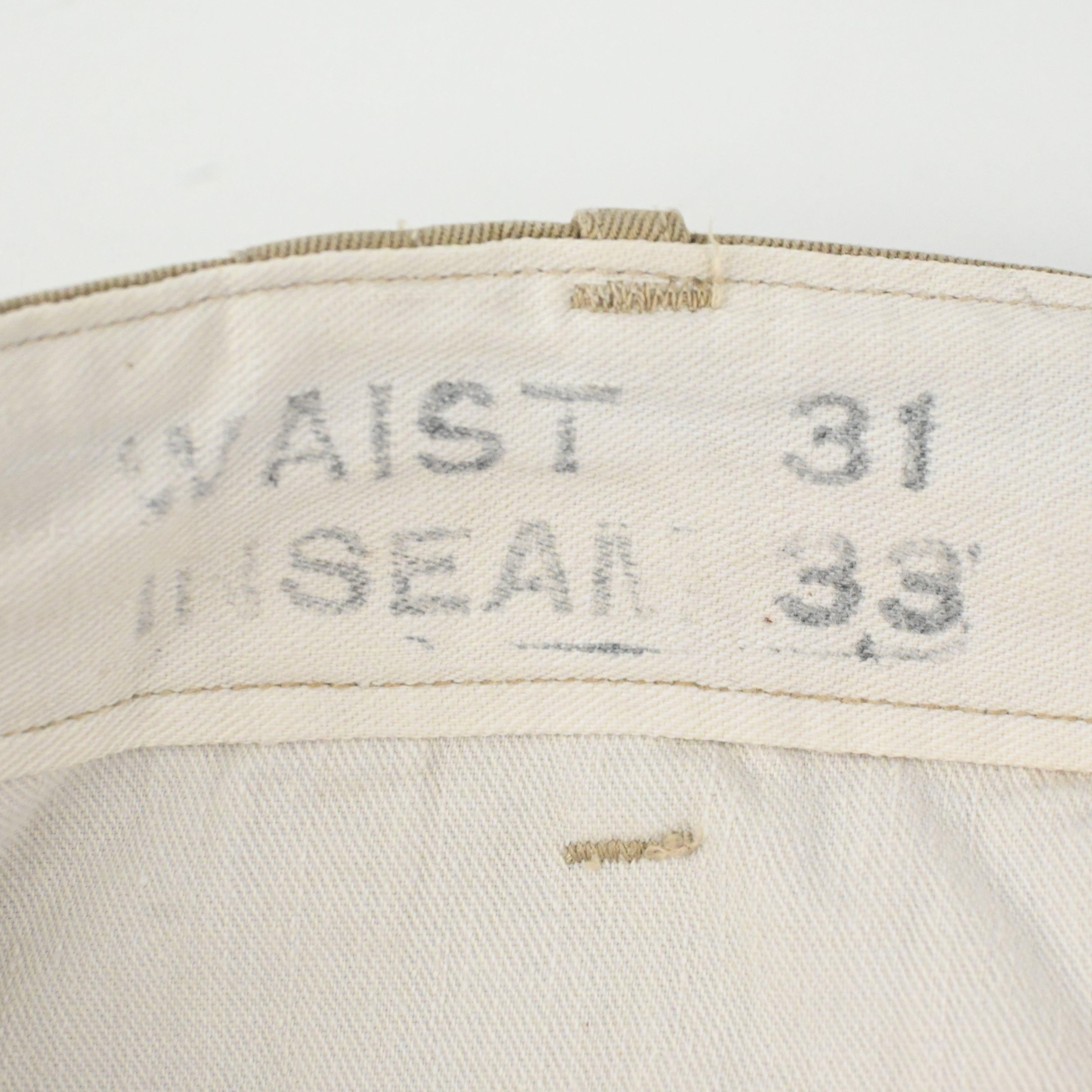 40's 45KHAKI CHINO TROUSERS W30 L28