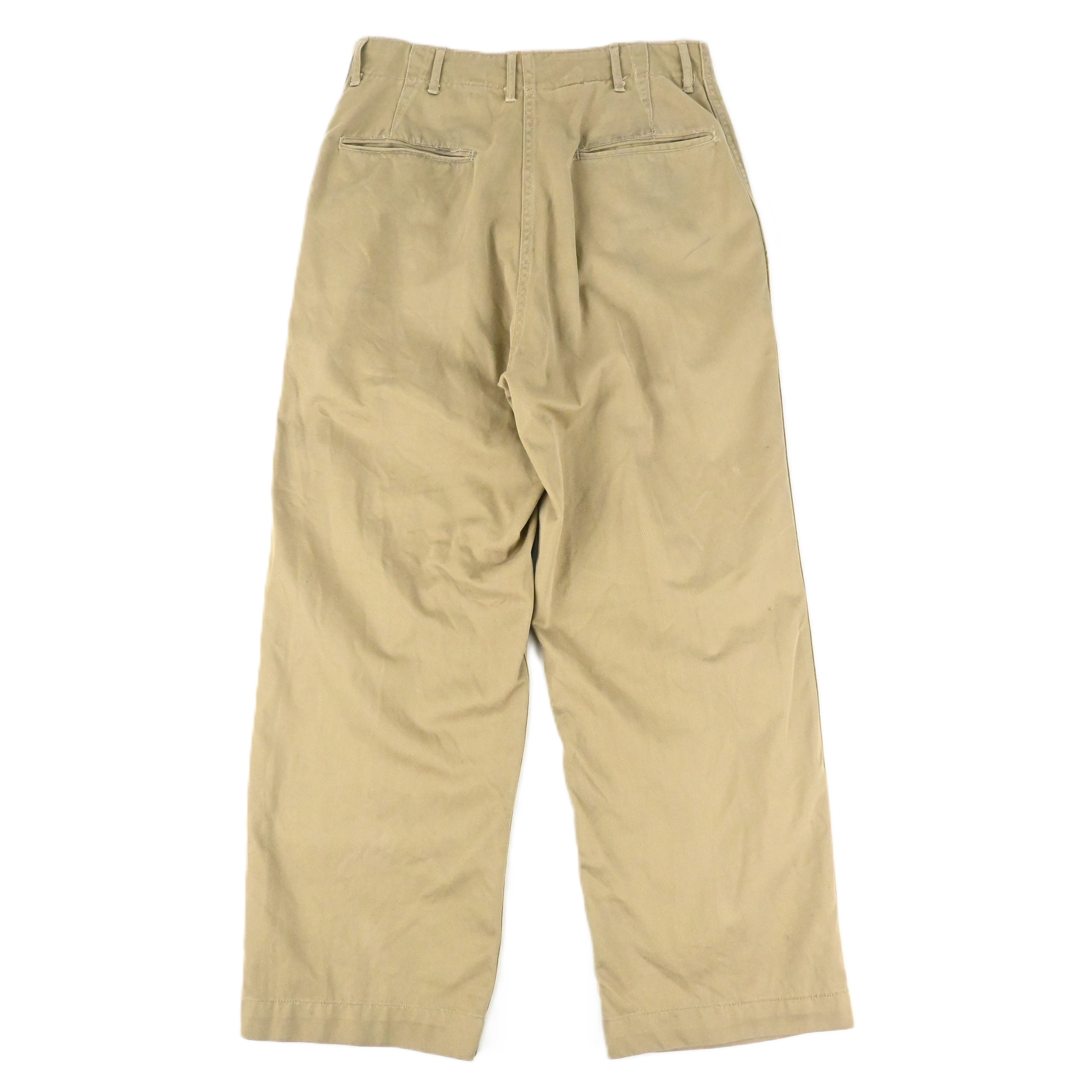 40's 45KHAKI CHINO TROUSERS W30 L28