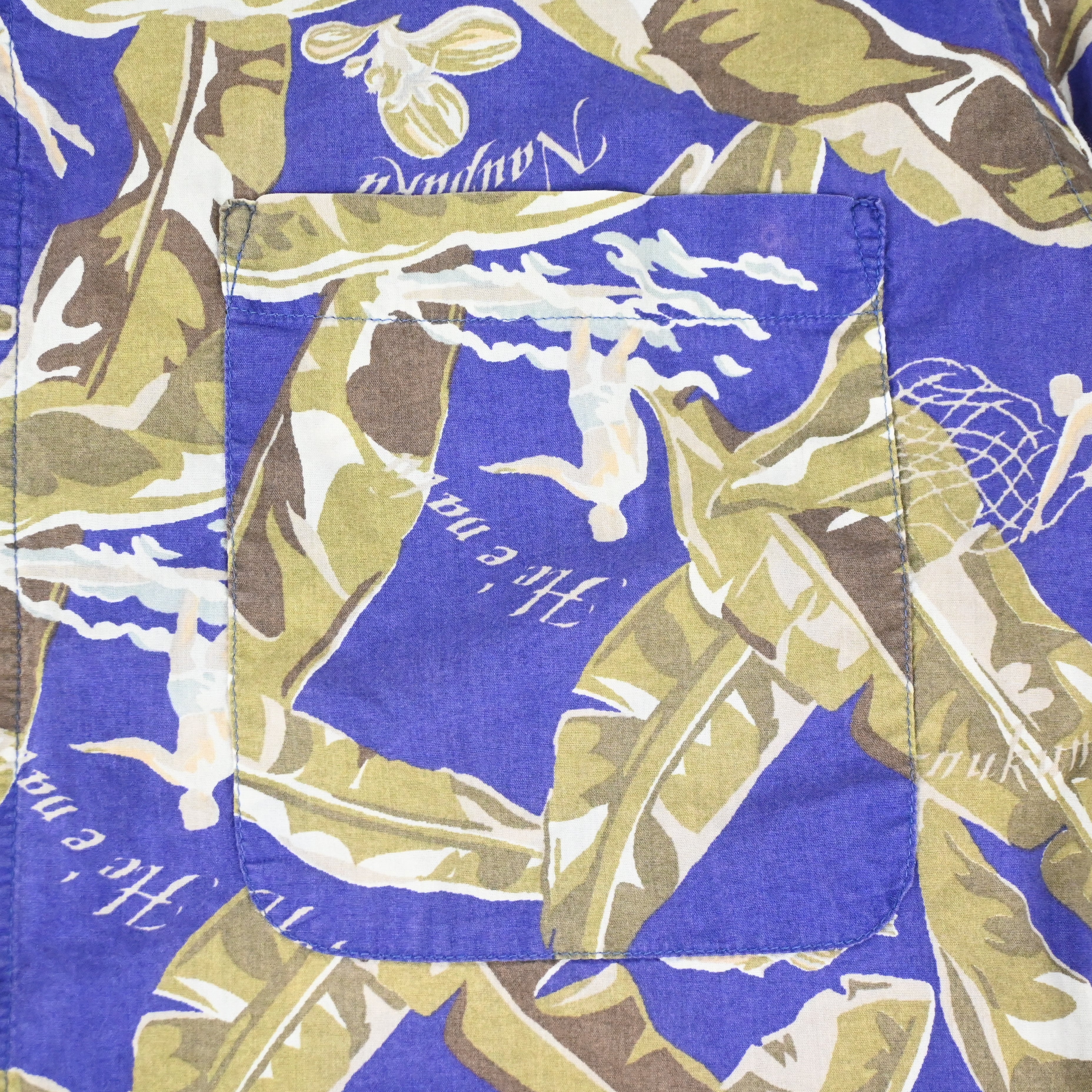 '99 PATALOHA BANANARAMA HAWAIIAN SHIRT COBALT SIZE M