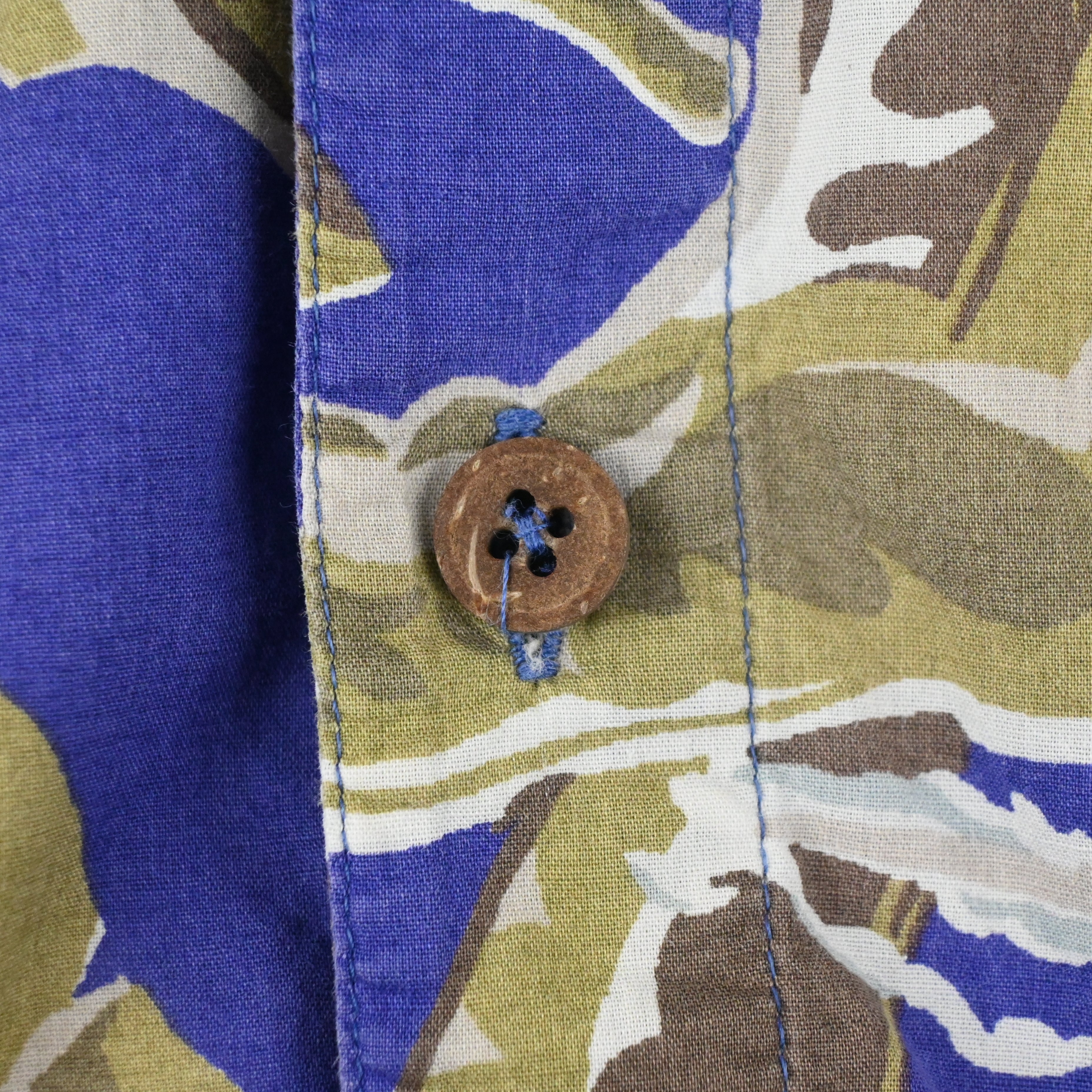 '99 PATALOHA BANANARAMA HAWAIIAN SHIRT COBALT SIZE M