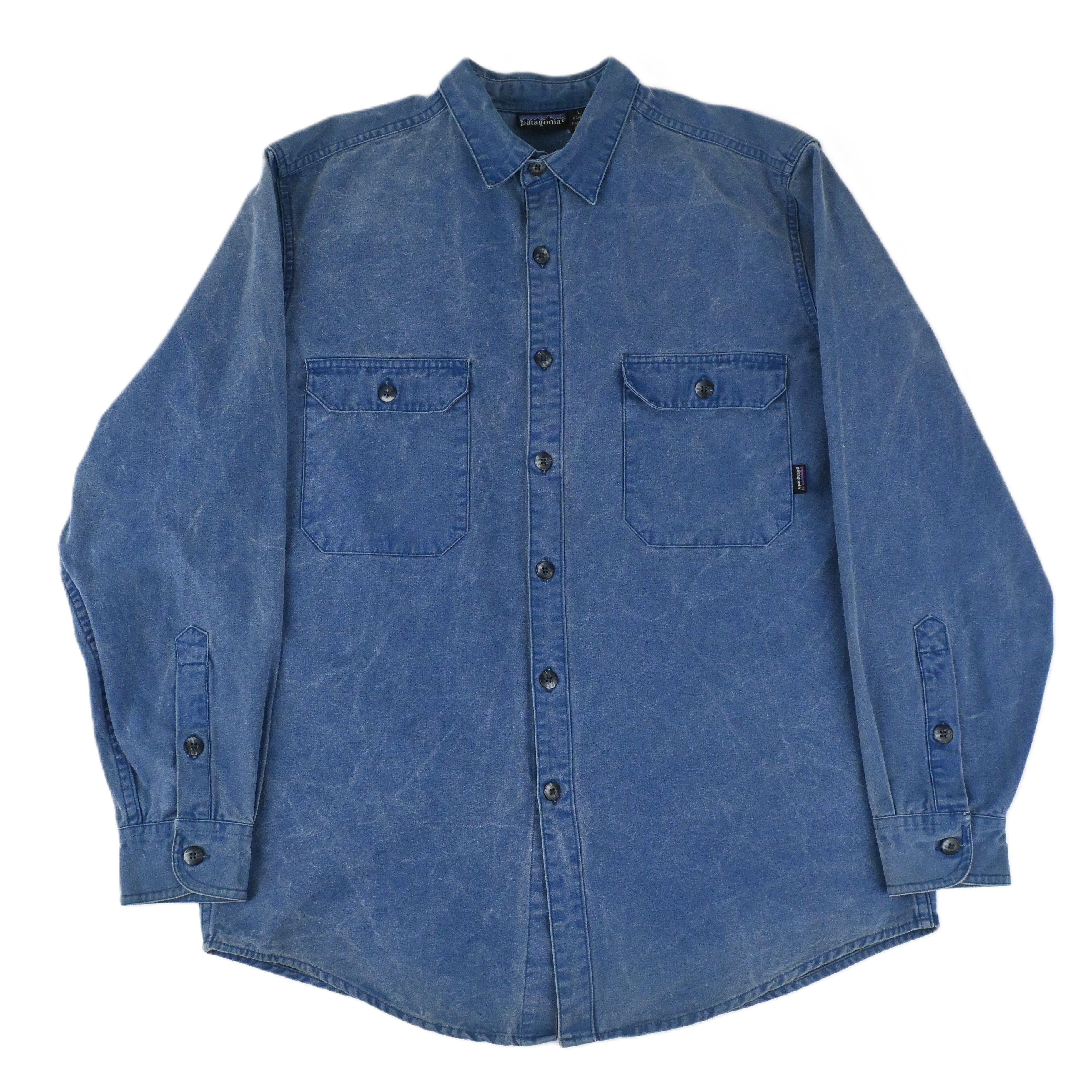 ’93 PATAGONIA ORIGINAL CANVAS SHIRT INDIGO SIZE L