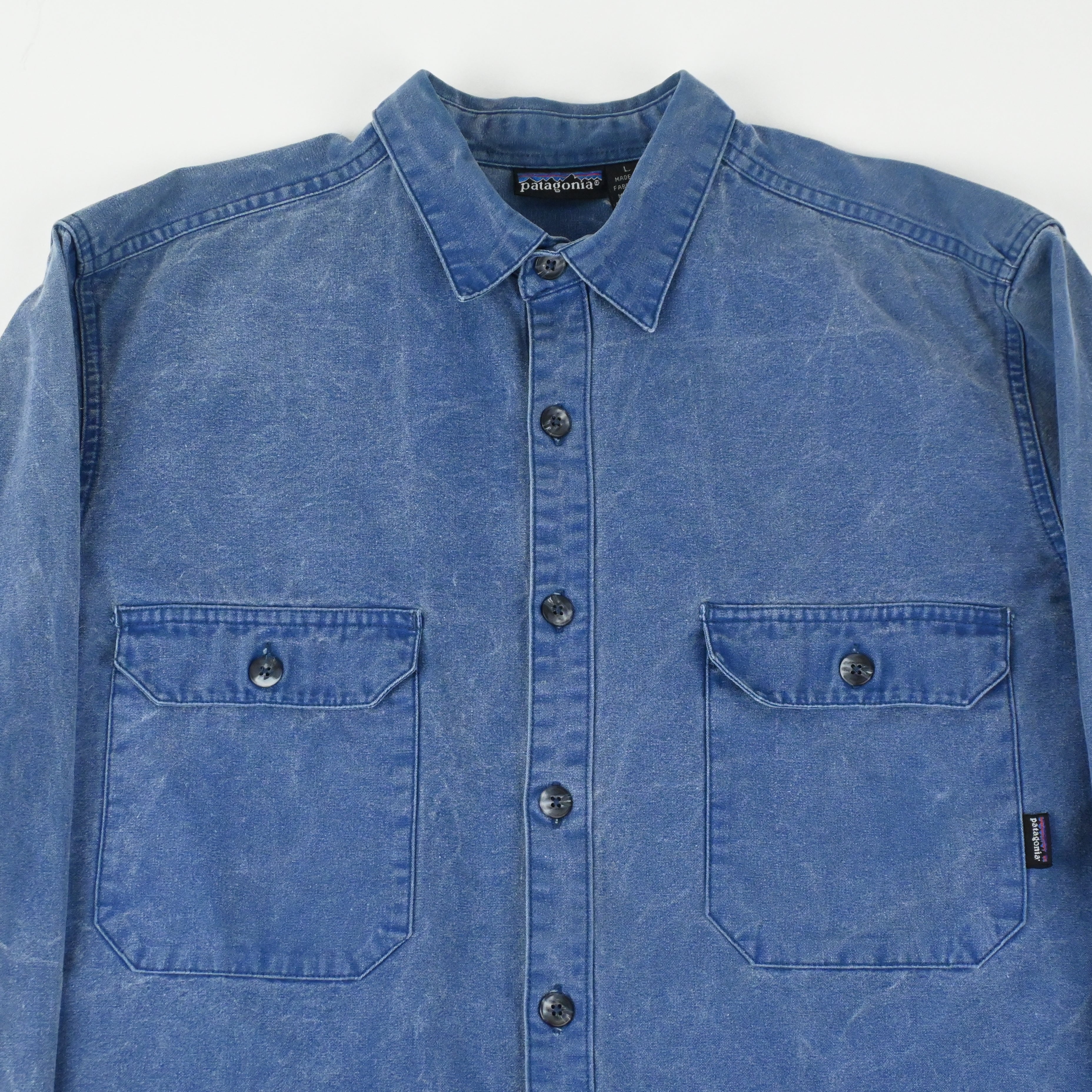 ’93 PATAGONIA ORIGINAL CANVAS SHIRT INDIGO SIZE L