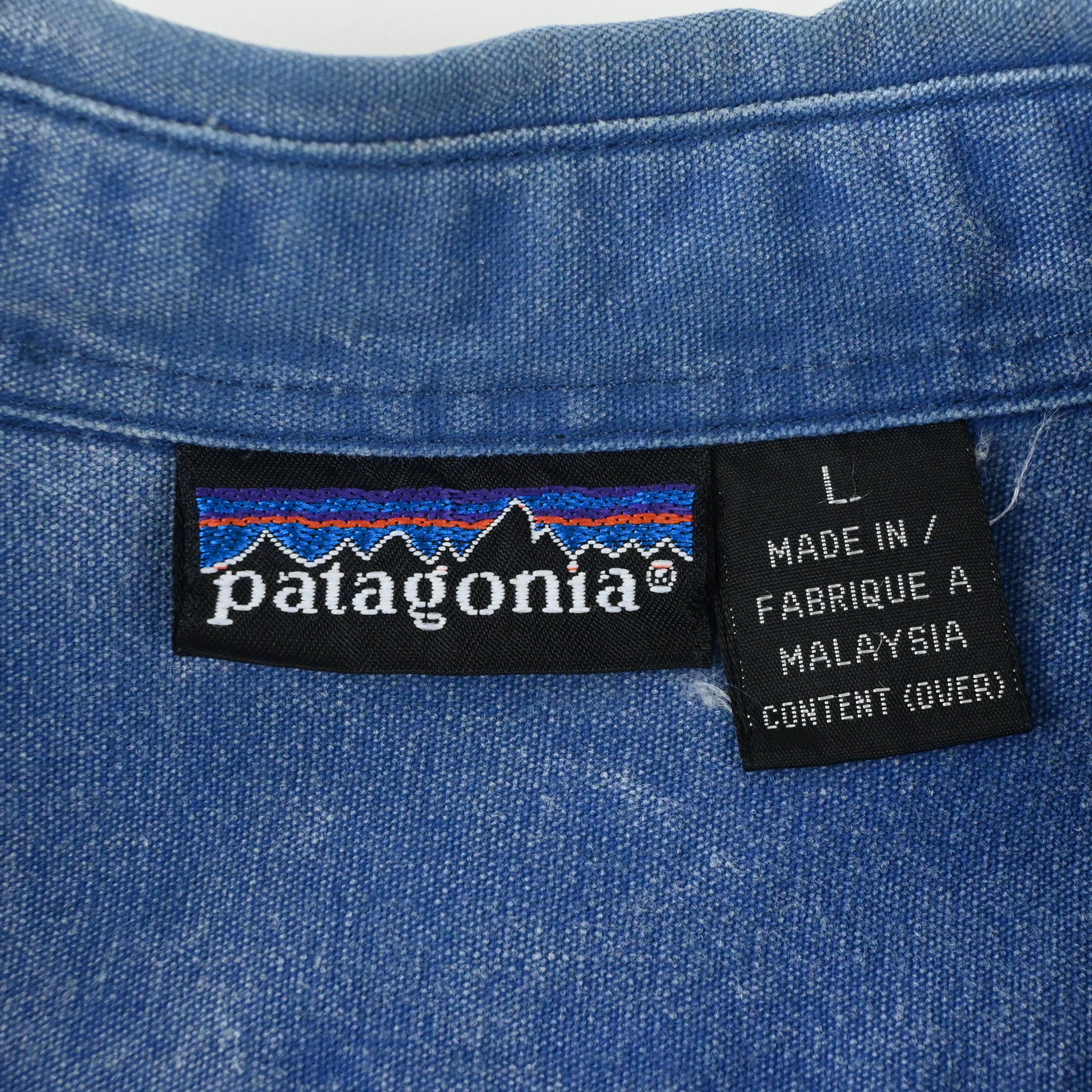 ’93 PATAGONIA ORIGINAL CANVAS SHIRT INDIGO SIZE L