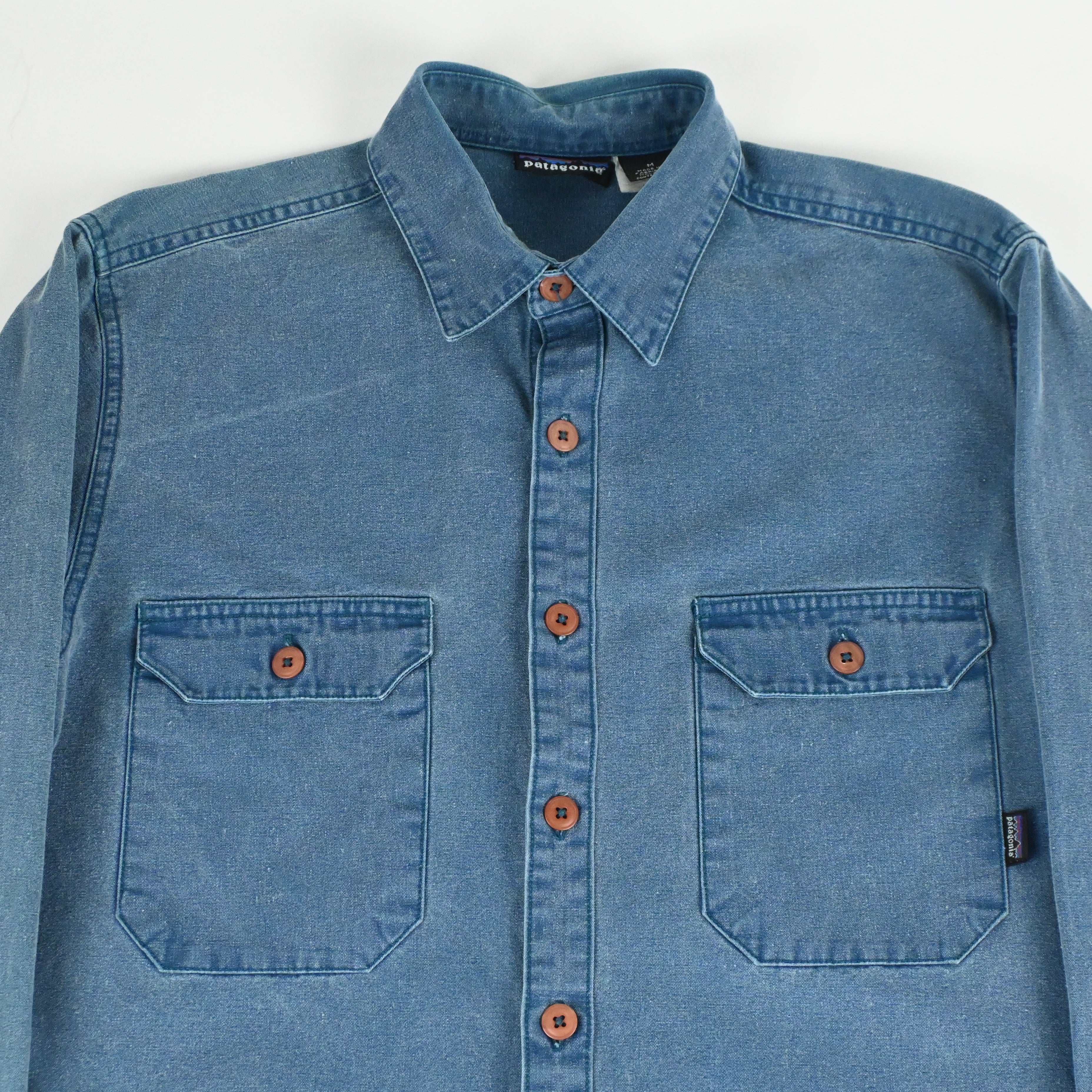 ’94 PATAGONIA ORIGINAL CANVAS SHIRT SIZE M BLUE GRASS