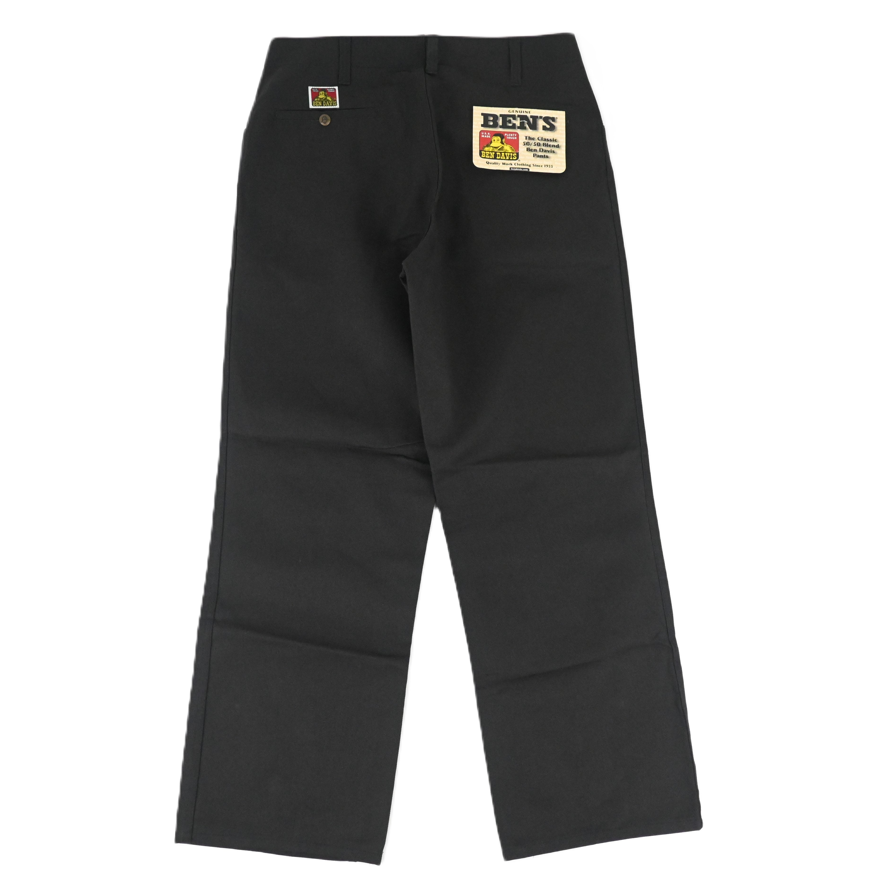 90's BEN DAVIS CLASSIC 50/50 BREND PANTS BLACK W34 L30 DEAD STOCK