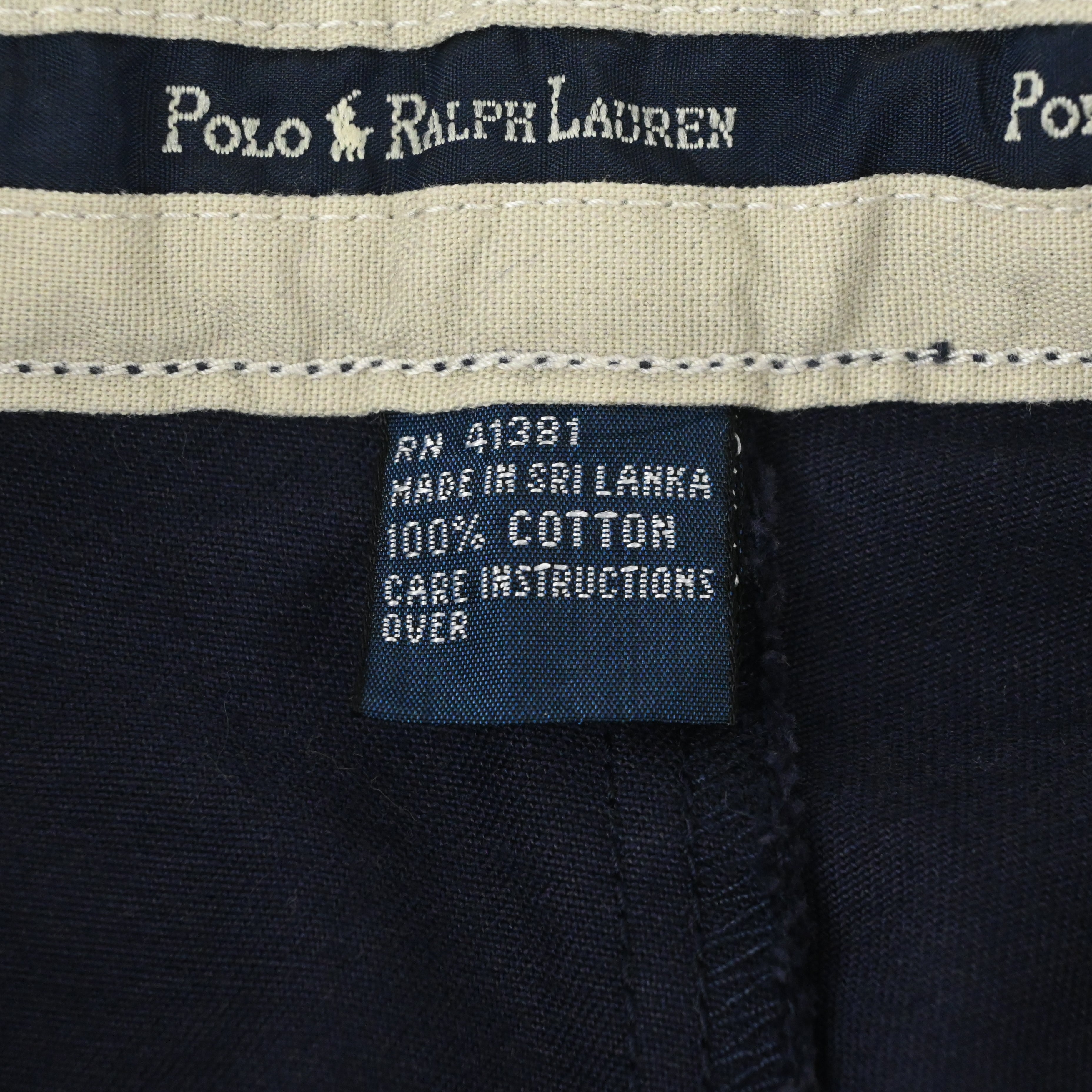 90's POLO RALPH LAUREN POLO CHINO NAVY SIZE W34 L30