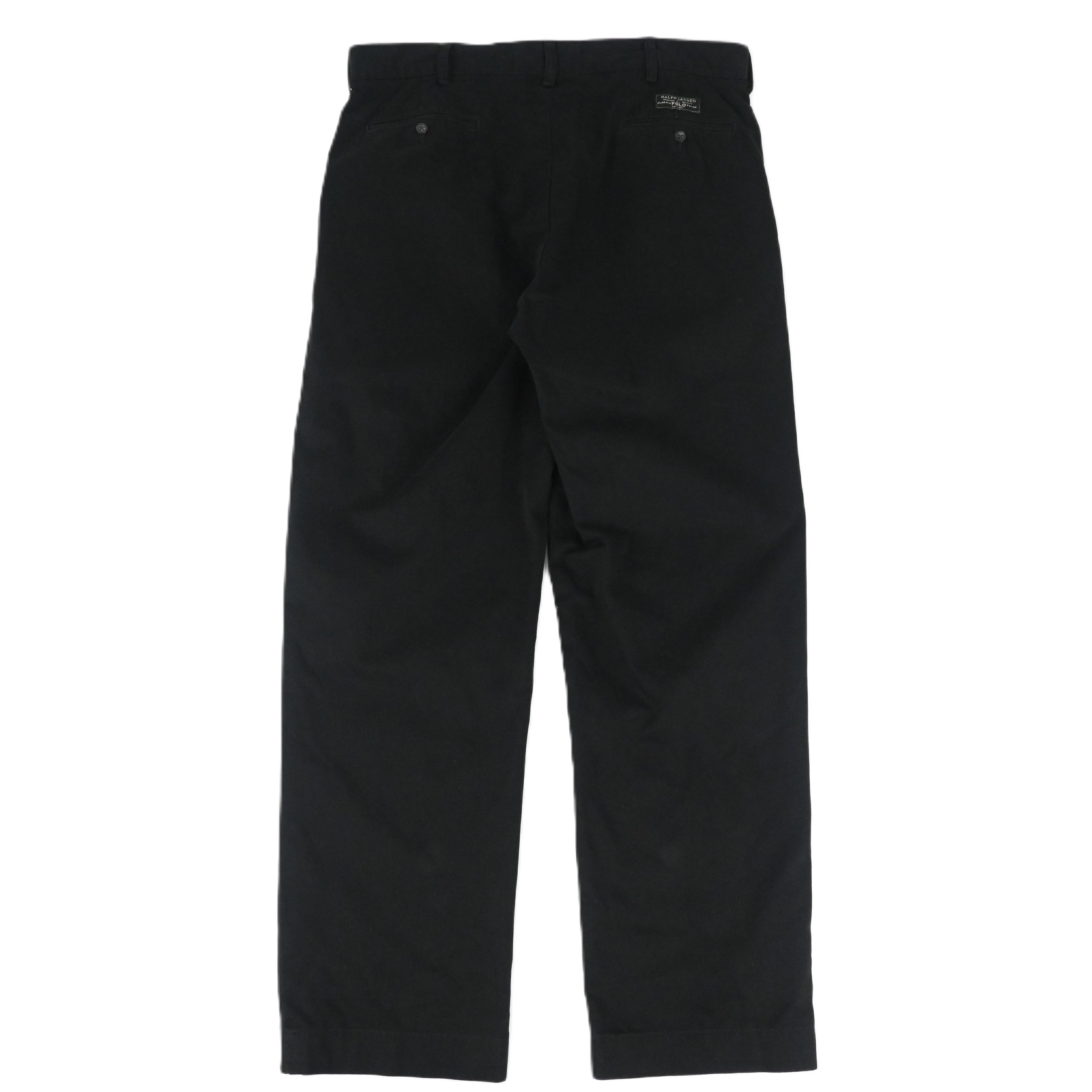 90’s POLO RALPH LAUREN "ANDERW PANT" BLACK SIZE W36 L31