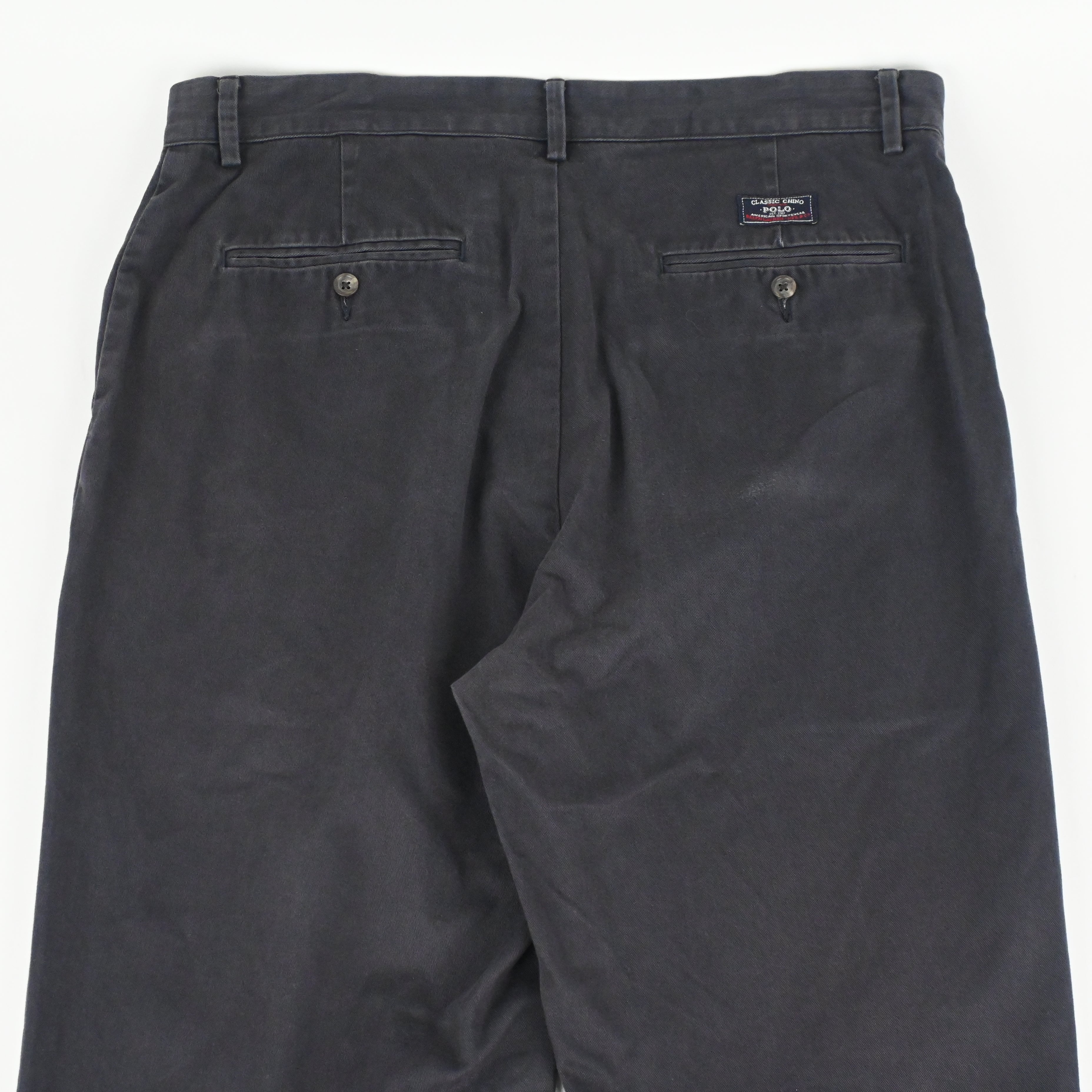 90's RALPH LAUREN POLO CHINO CHARCOAL SIZE W35 L29