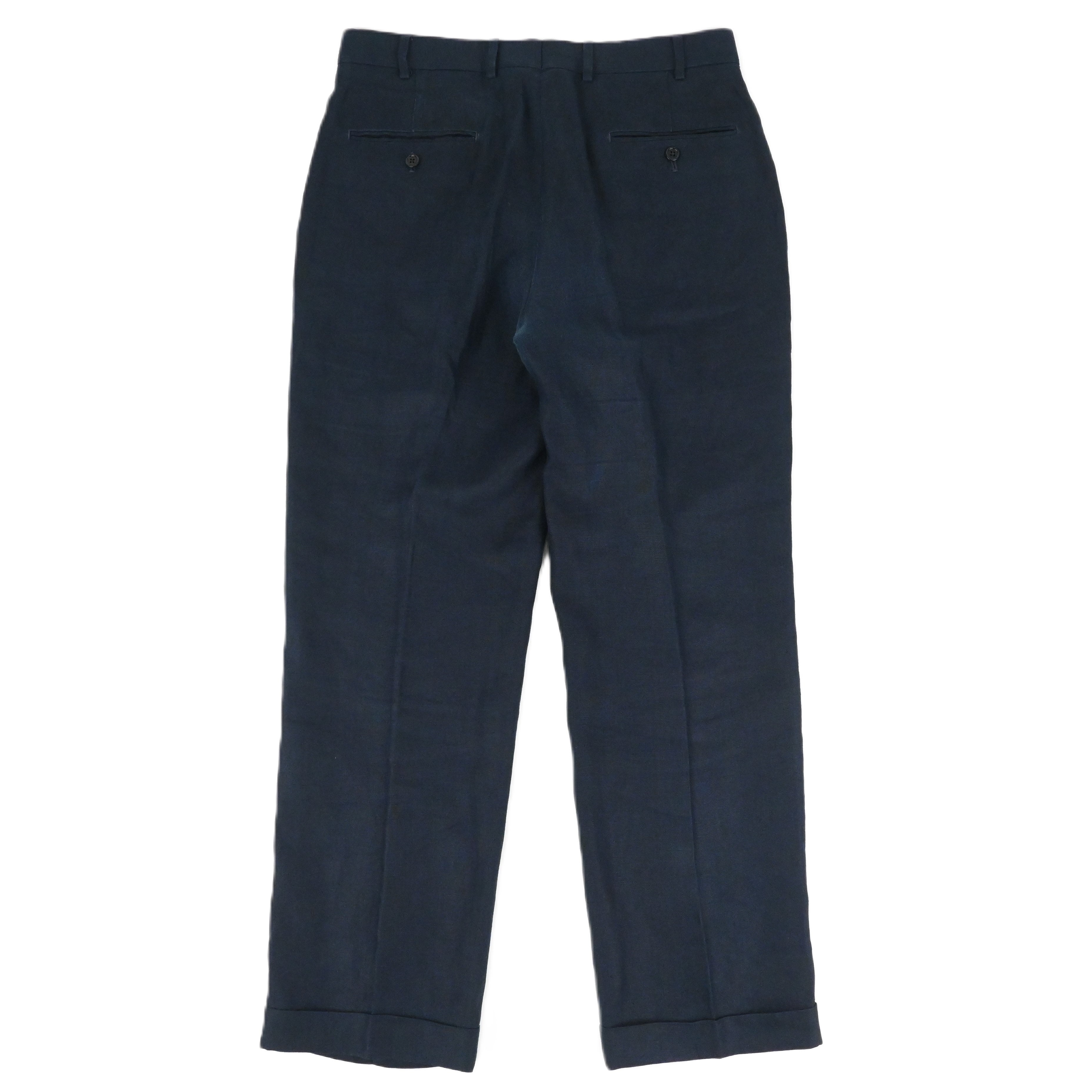 00's BROOKS BROTHERS 100% LINEN 2TUCK SLACKS SIZE W33 L29