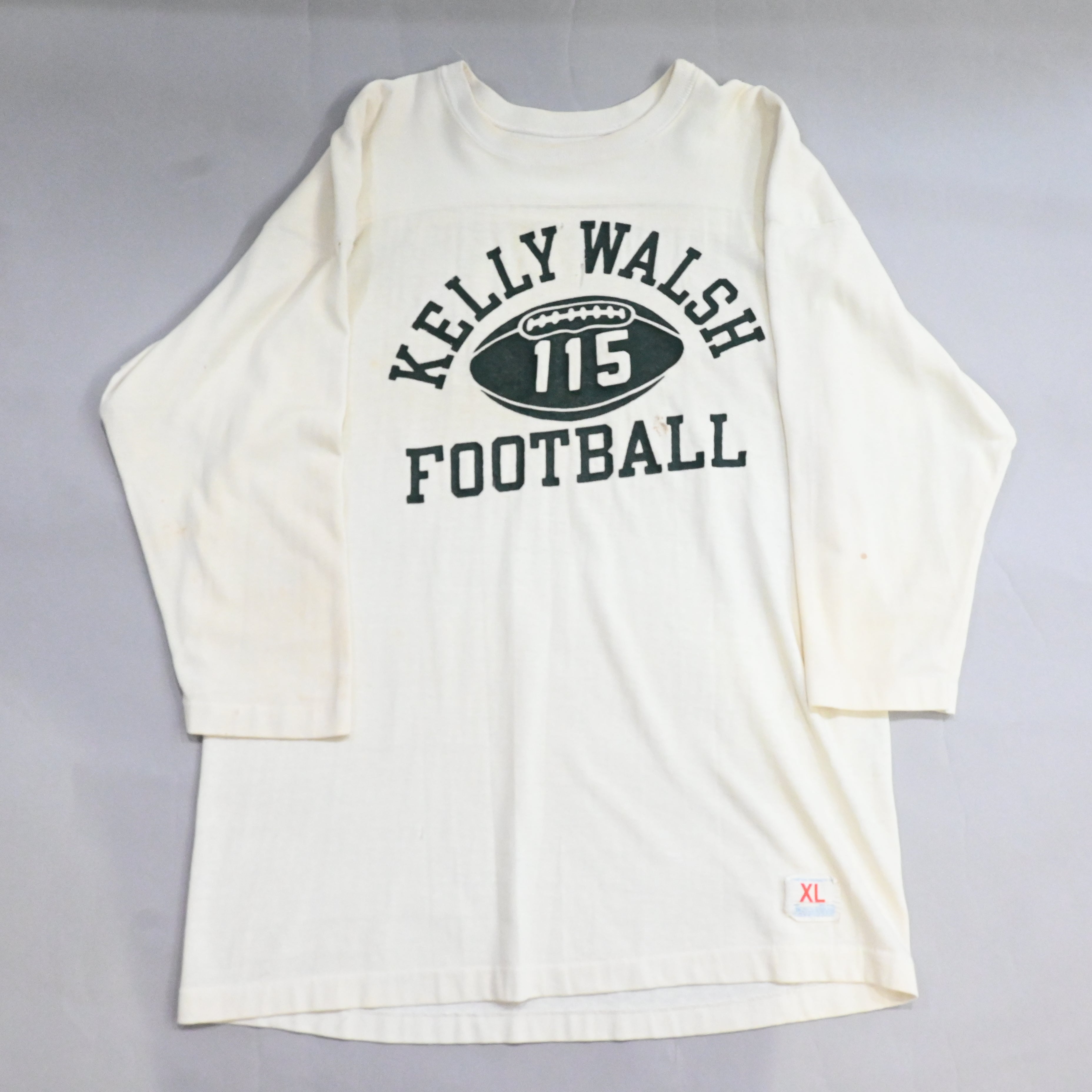 70’s CHAMPION "KELLY WALSH FOOTBALL 115" FOOT BALL T-SHIRT SIZE XL