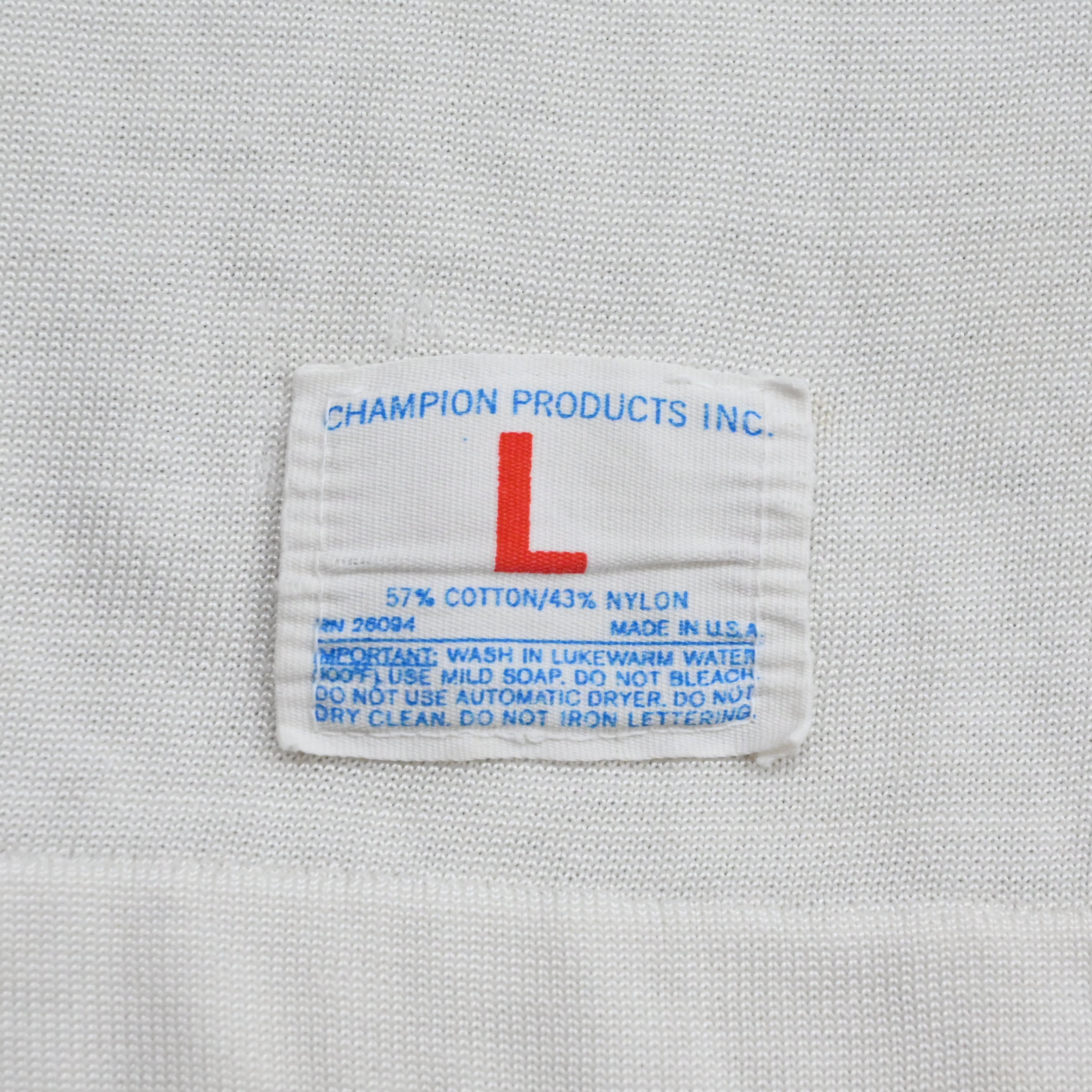 70's CHAMPION "SHELDON IRISH 78-53" FOOT BALL T-SHIRT SIZE L