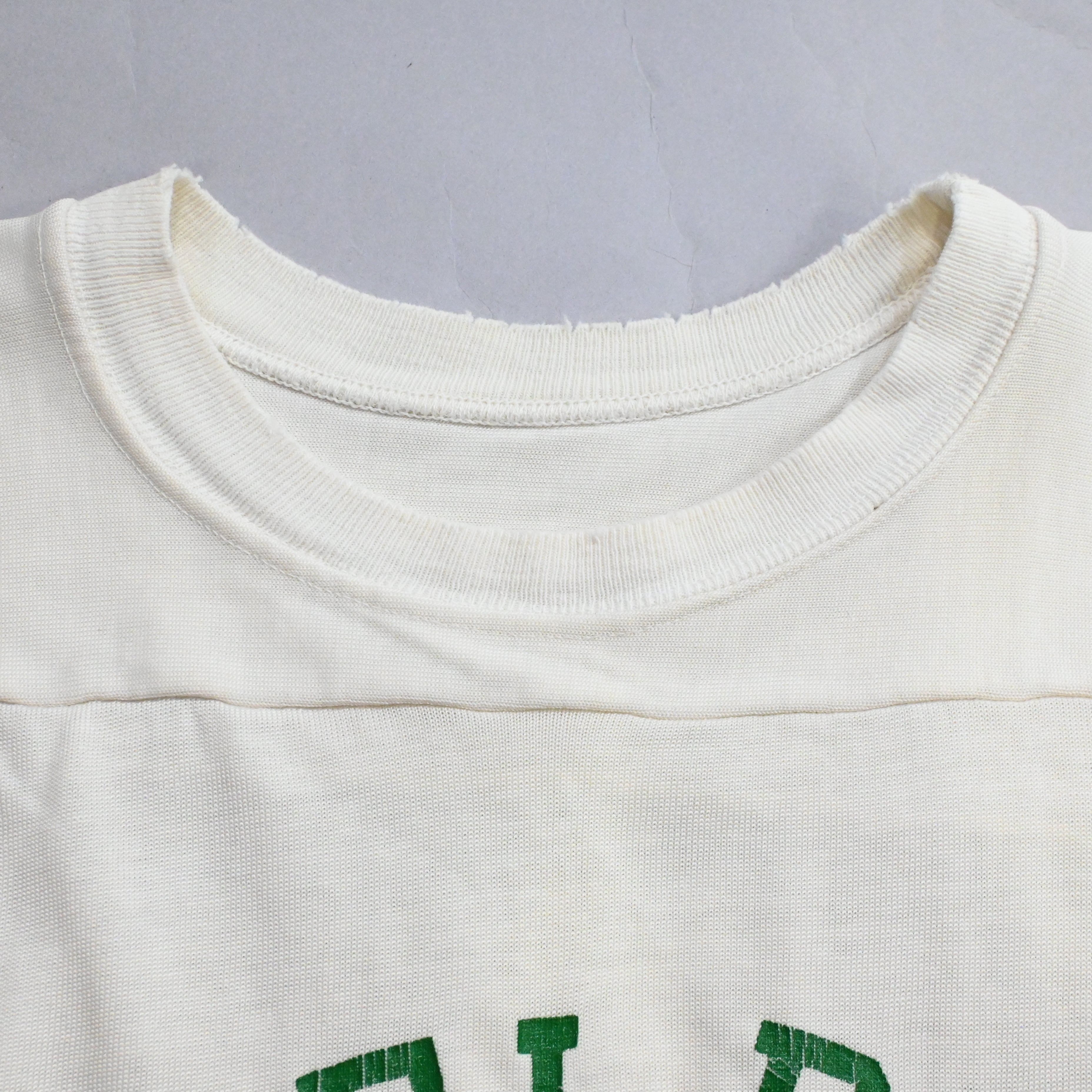70's CHAMPION "SHELDON IRISH 78-53" FOOT BALL T-SHIRT SIZE L