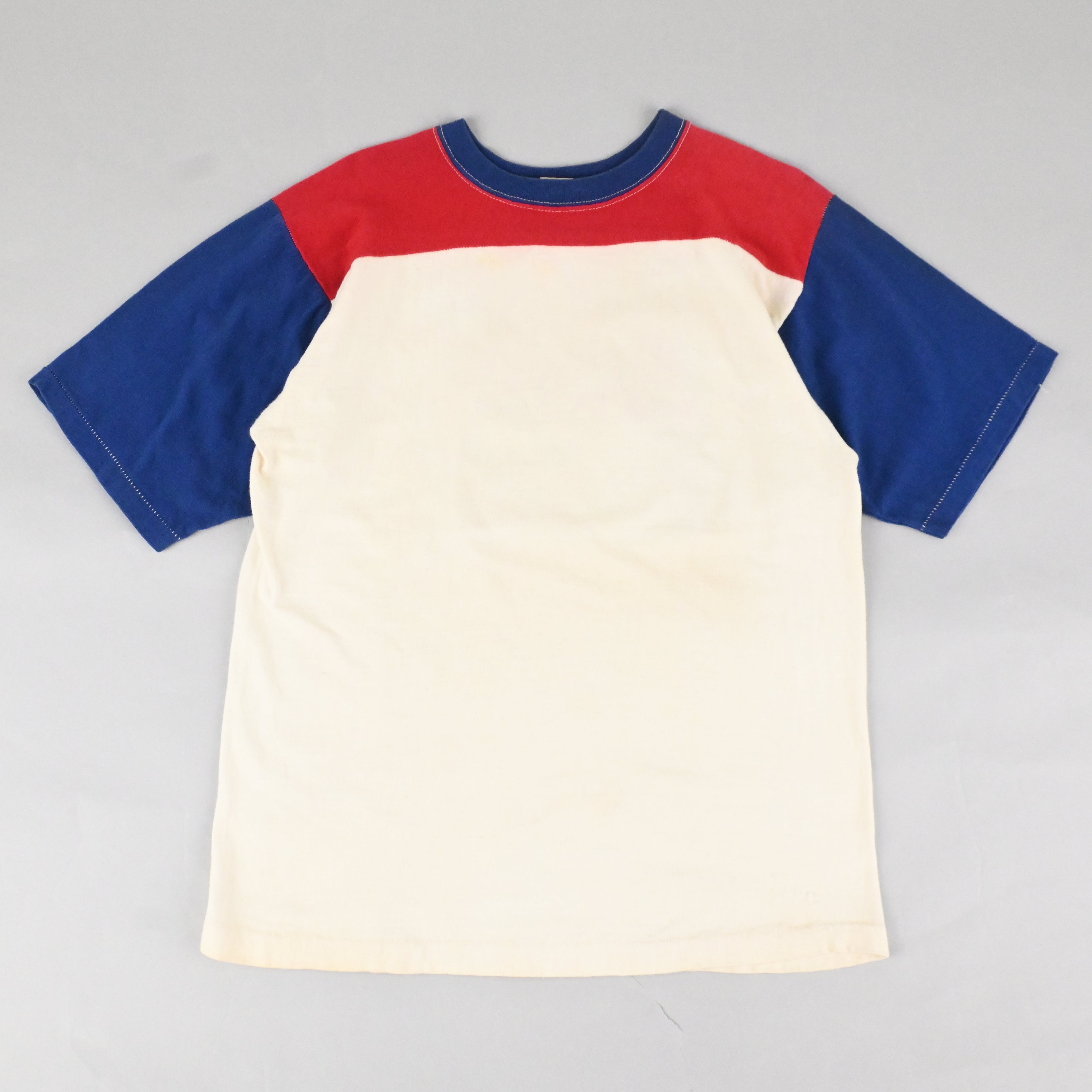 70's CHAMPION "plymouth" 3TONE T-SHIRT SIZE XL