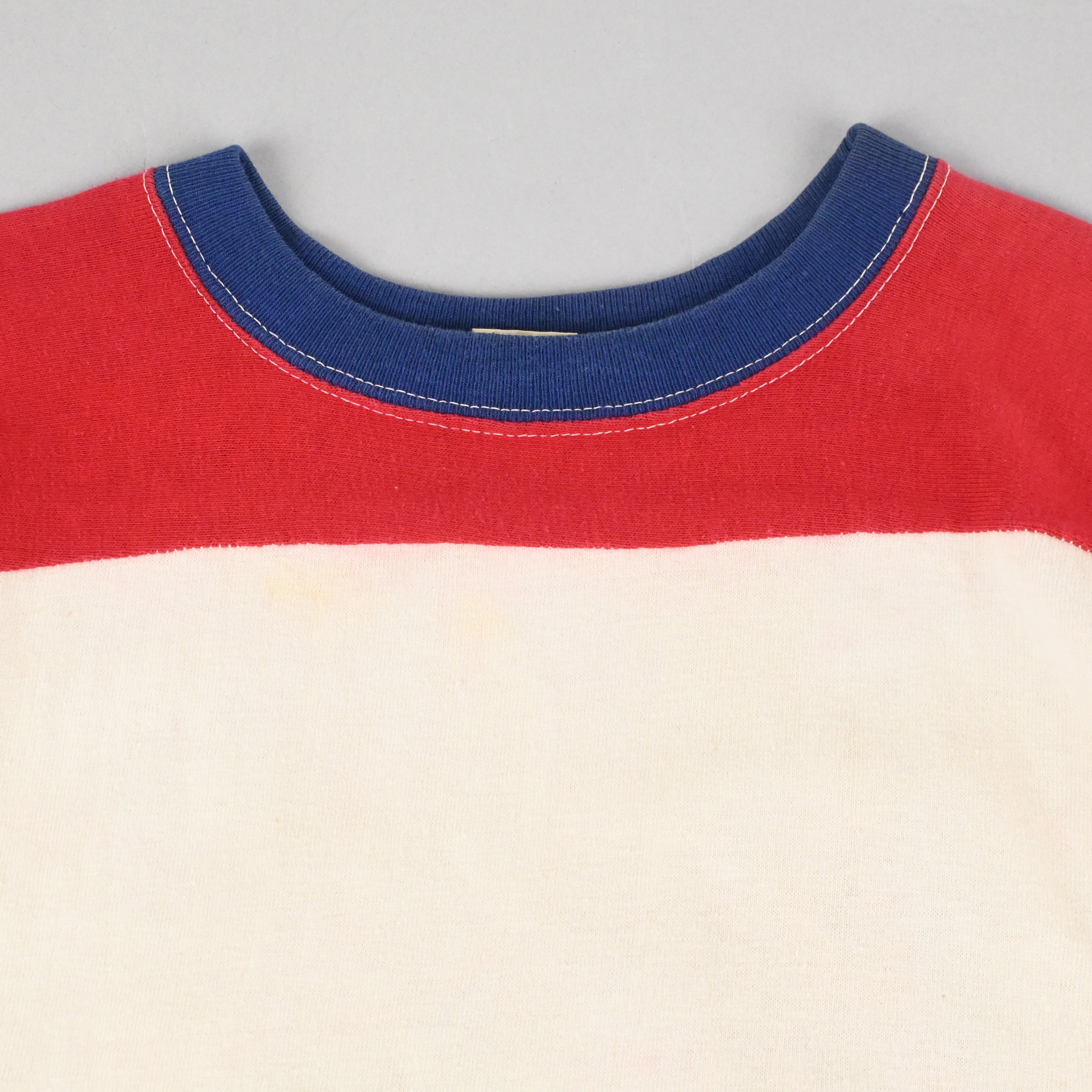 70's CHAMPION "plymouth" 3TONE T-SHIRT SIZE XL