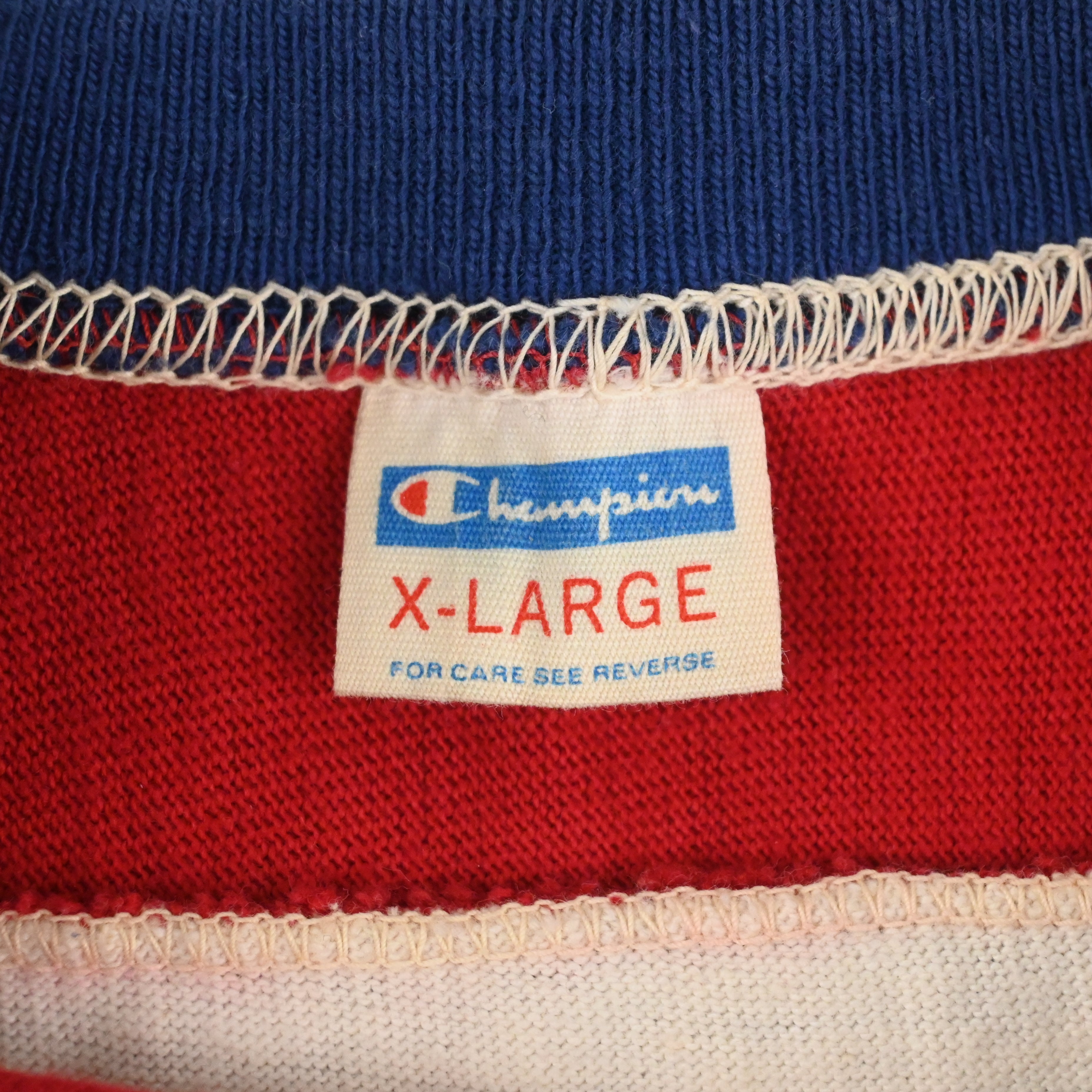 70's CHAMPION "plymouth" 3TONE T-SHIRT SIZE XL