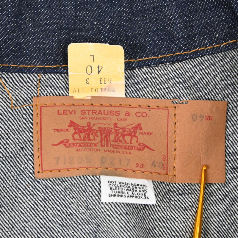 70’s LEVI'S 71205-0217 SMALL”e” SIZE 40-LONG