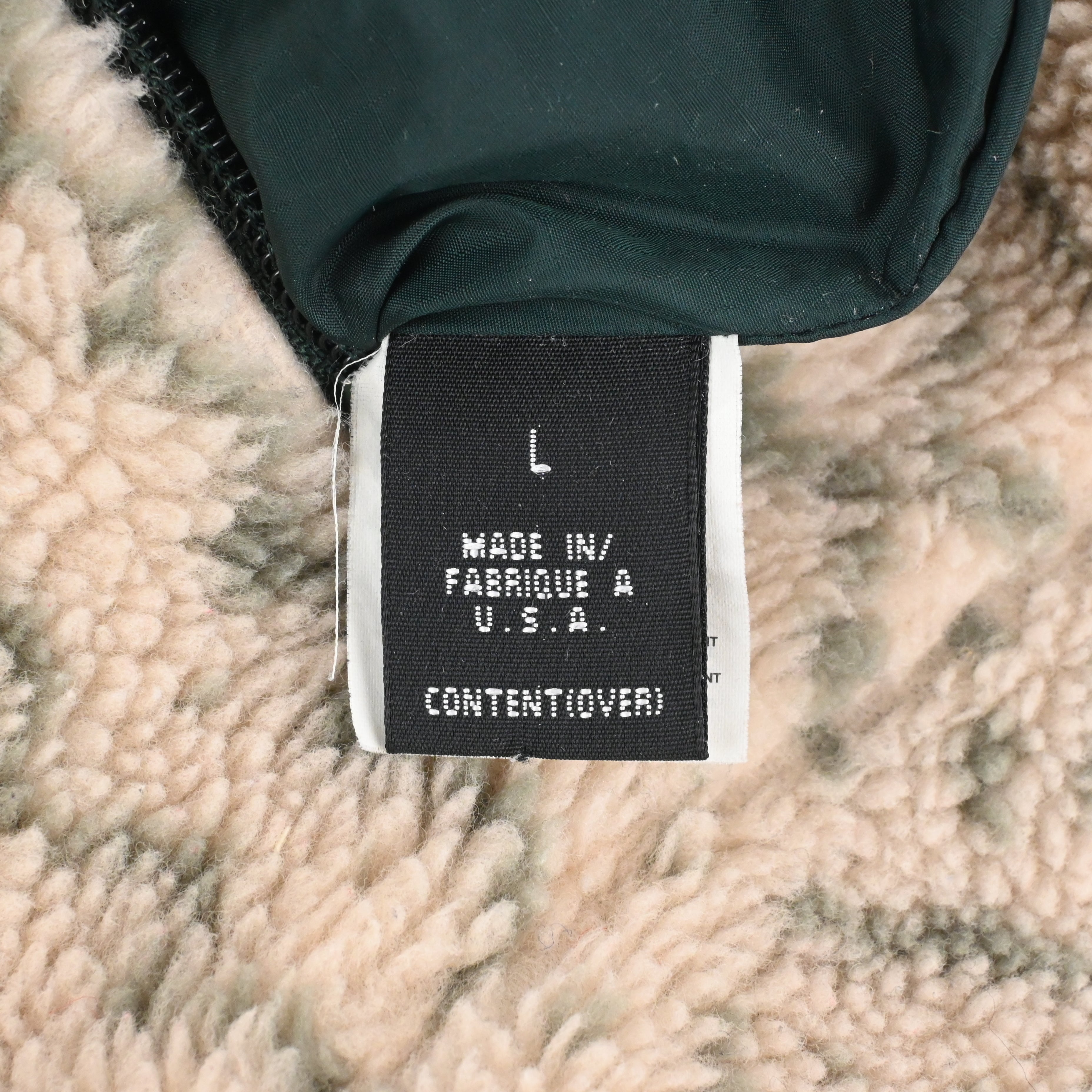 '95 Patagonia GLISSADE PULLOVER "MALI" Natural/Hunter Green