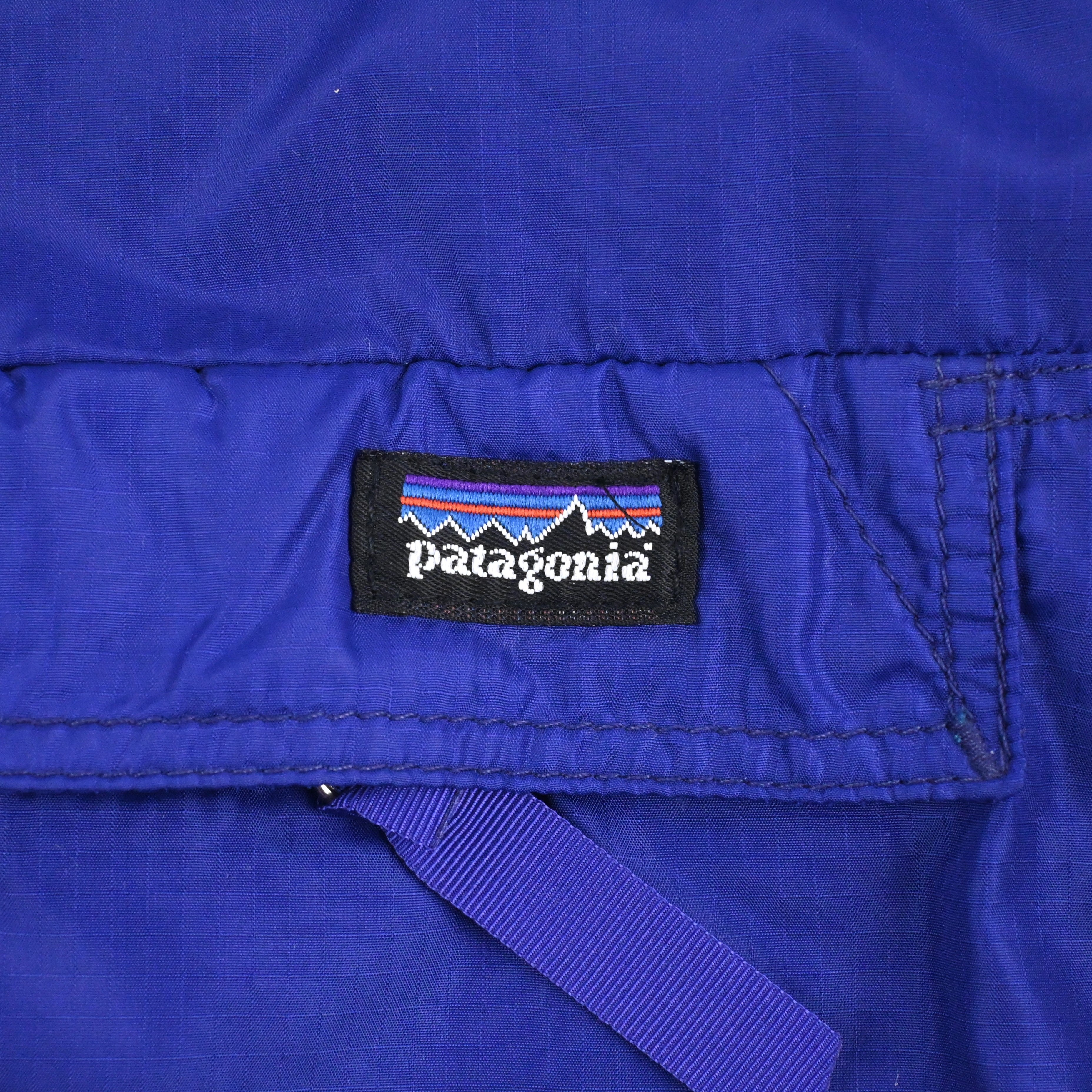 '91 Patagonia REVERSIBLE GLISSADE PULLOVER Bright Blue/Lobster