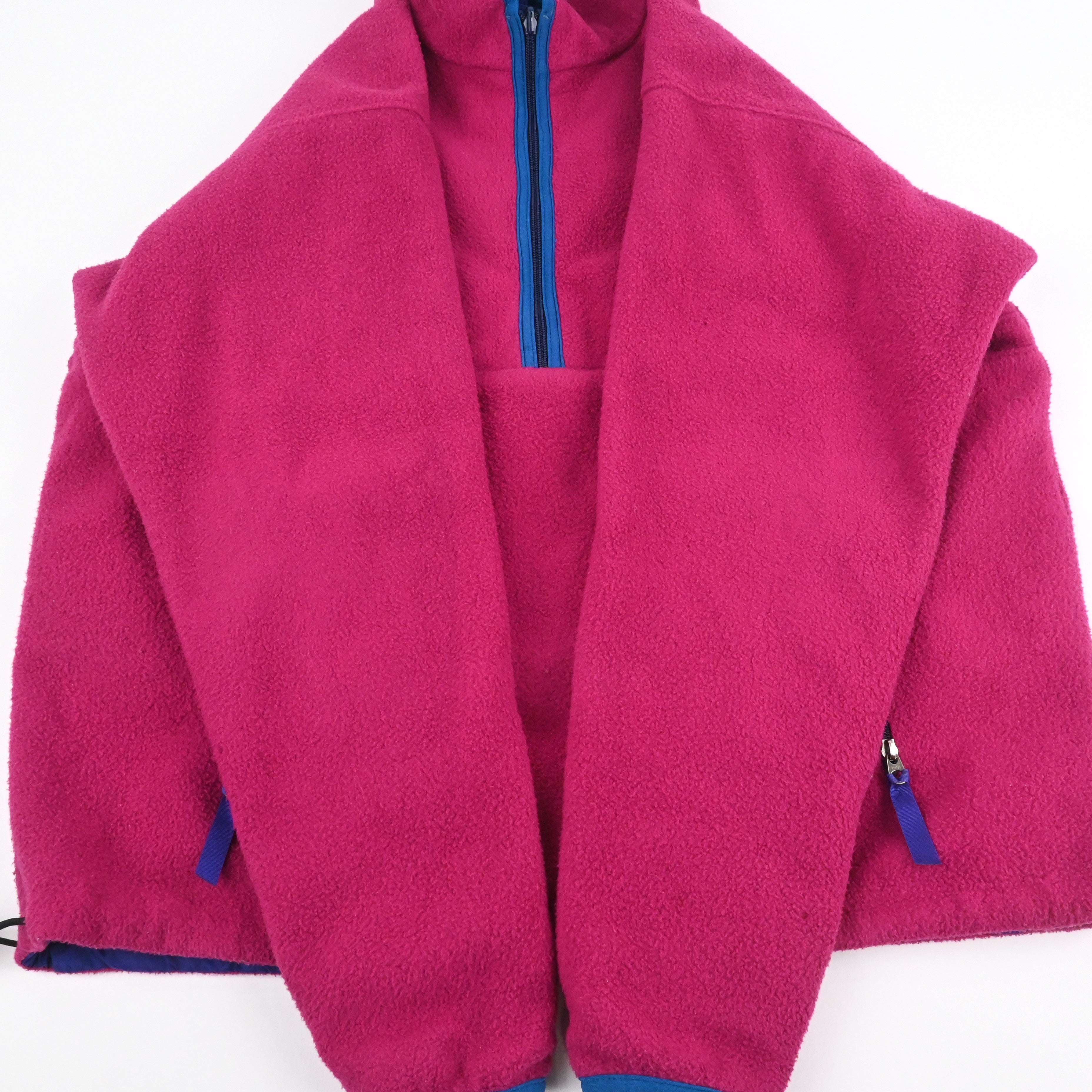 '91 Patagonia REVERSIBLE GLISSADE PULLOVER Bright Blue/Lobster