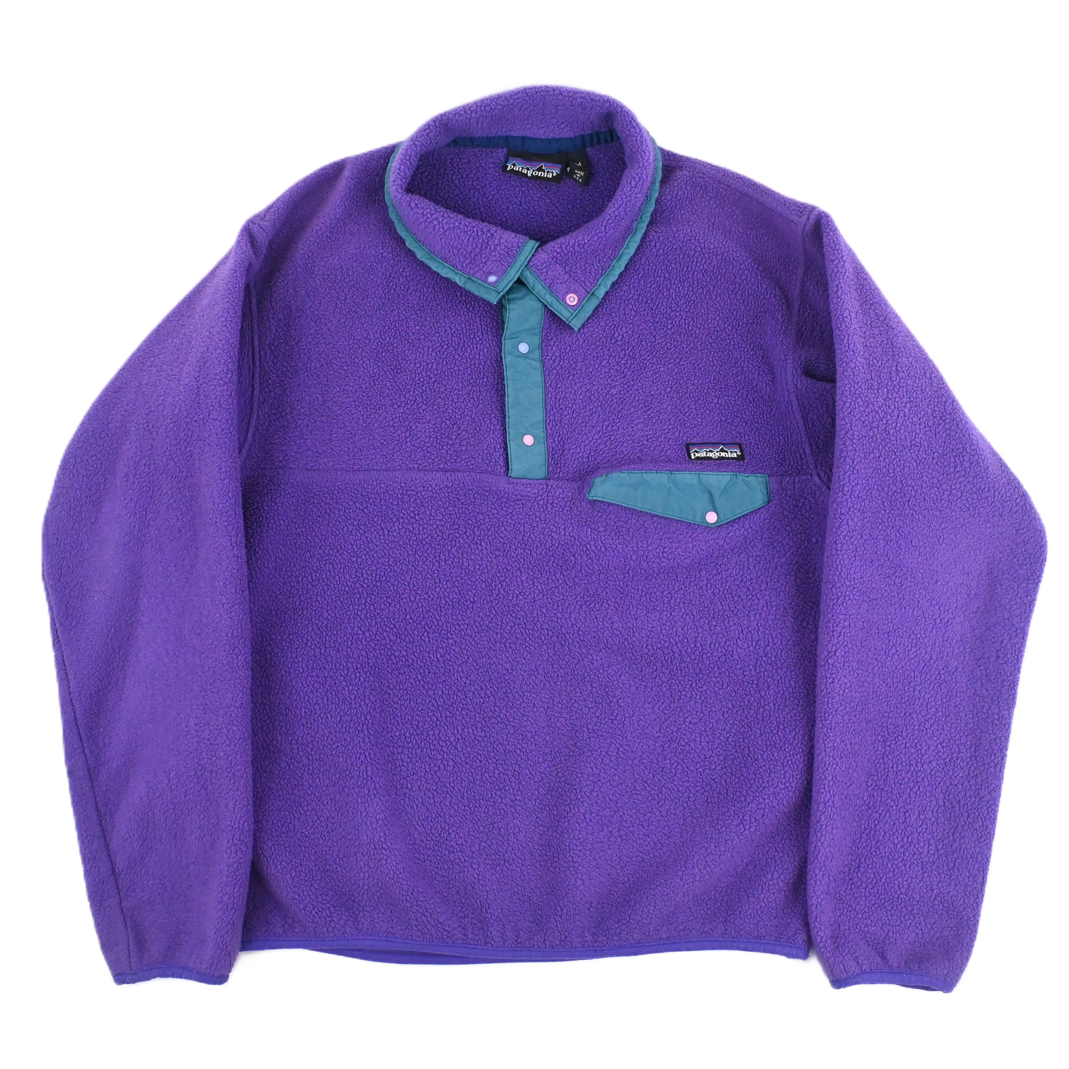 '92 Ptagonia SYNCHILLA SNAP T-NECK Purple/Emerald