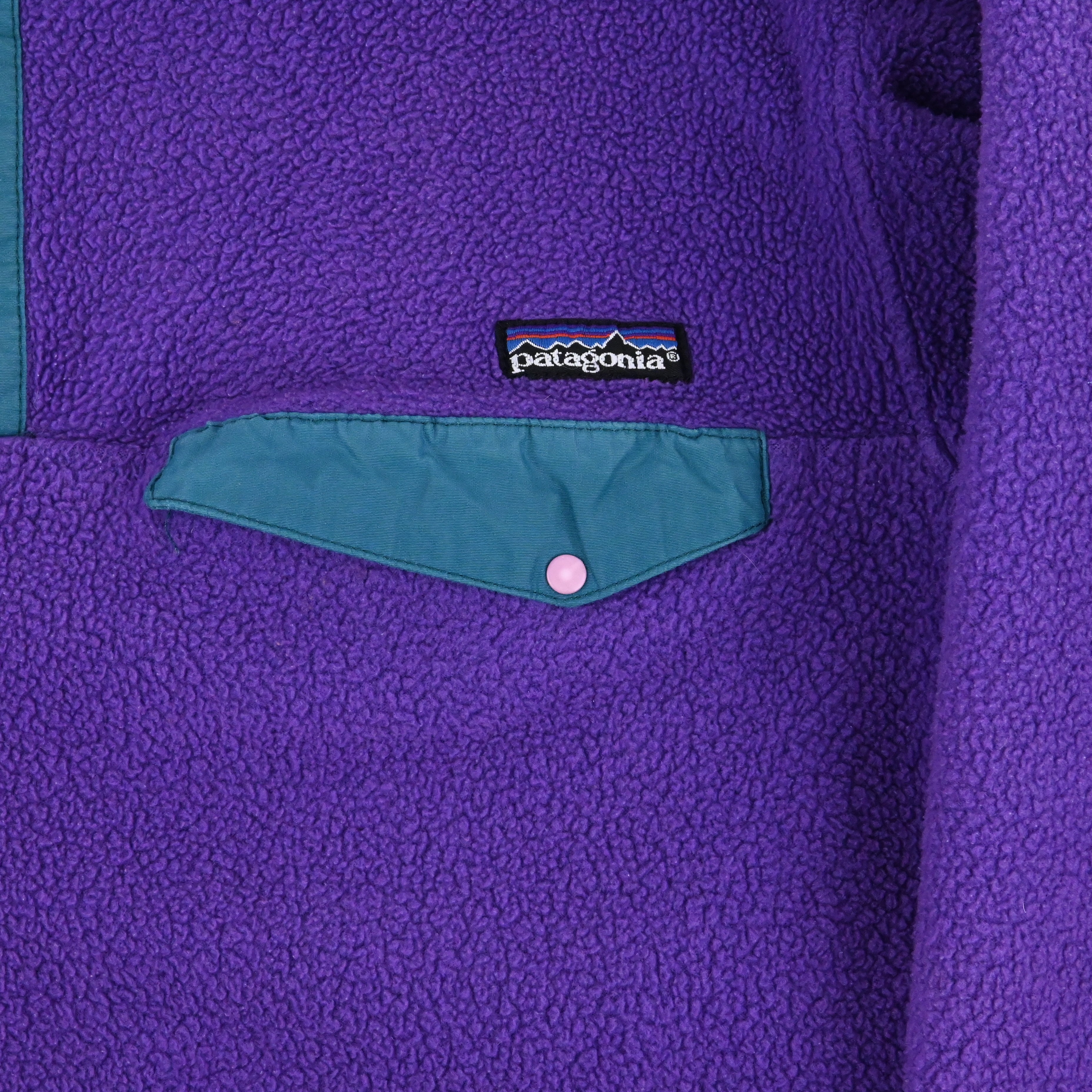 '92 Ptagonia SYNCHILLA SNAP T-NECK Purple/Emerald