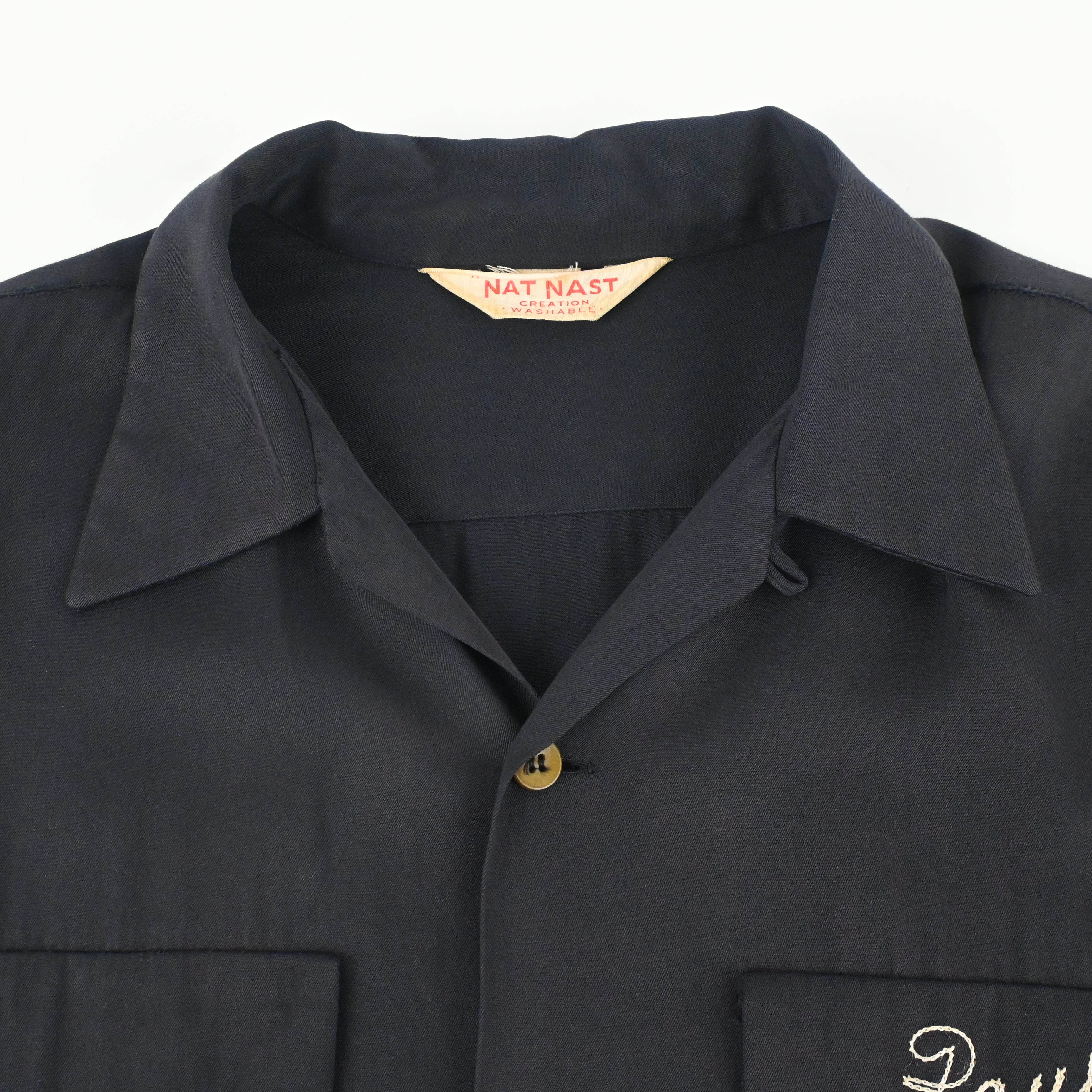 50's NAT NAST BOWLING SHIRT BLACK