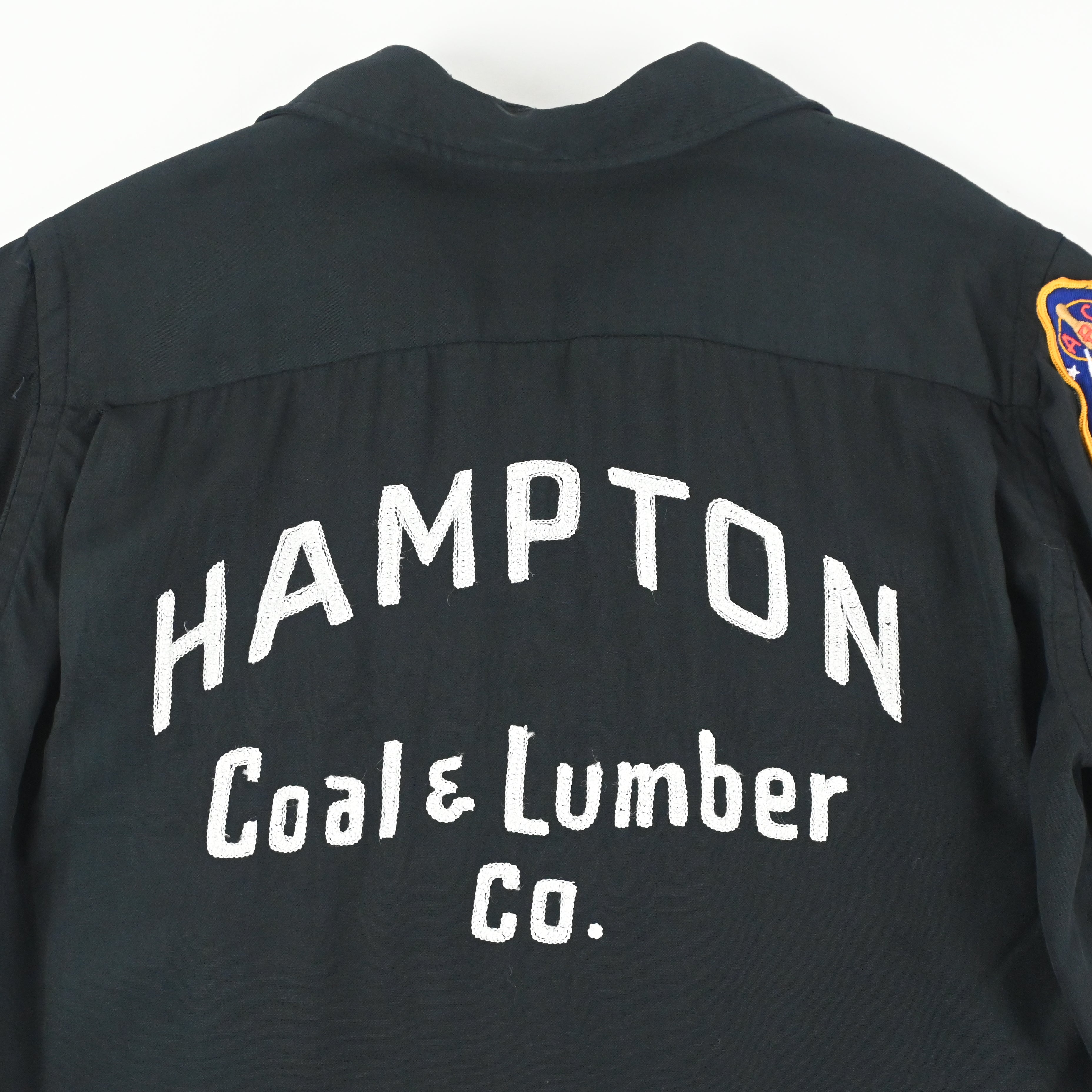 60's HILTON BOWLING SHIRT BLACK SIZE S