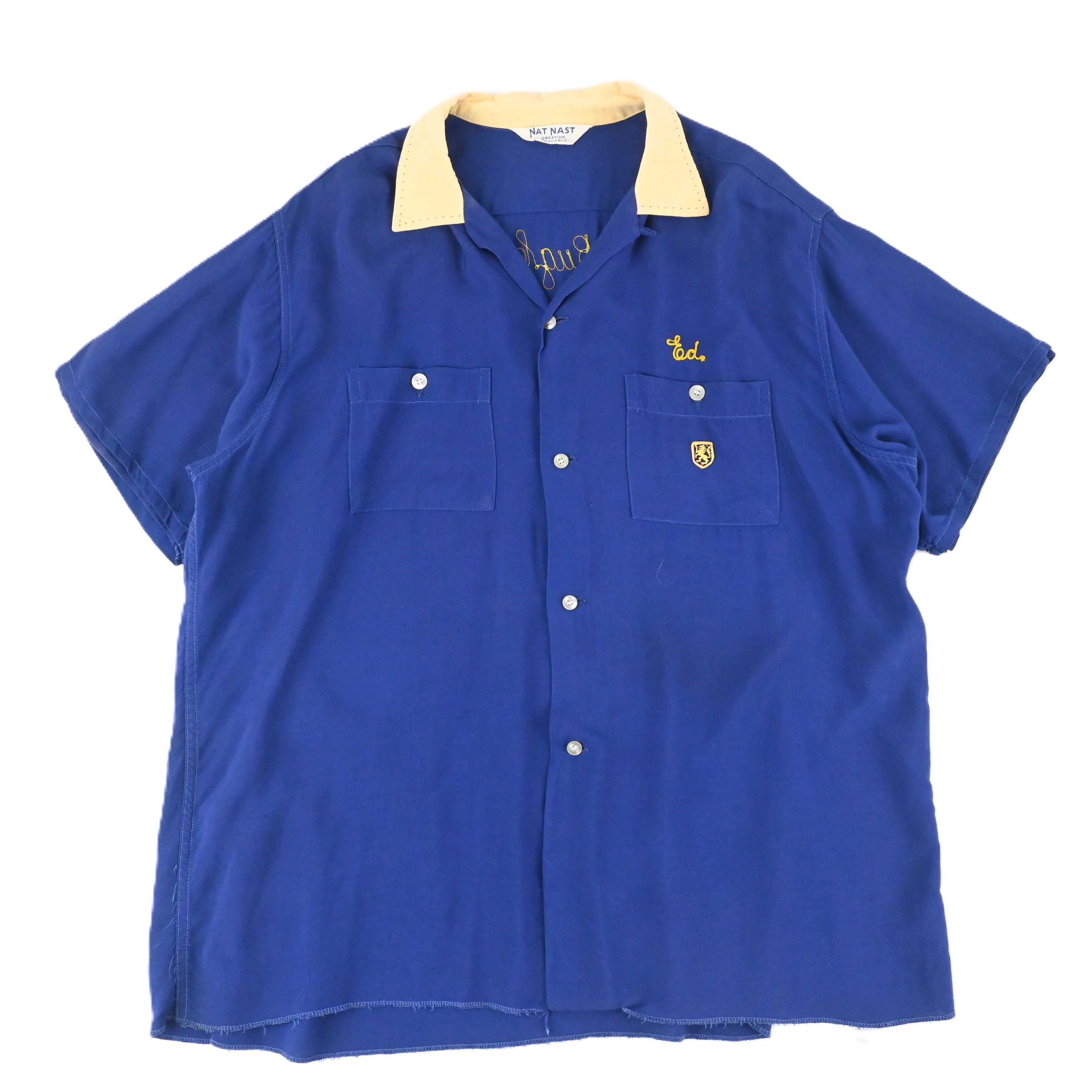 50〜60,s NAT NASTボーリングシャツ程度良好 50's NAT NAST BOWLING SHIRT