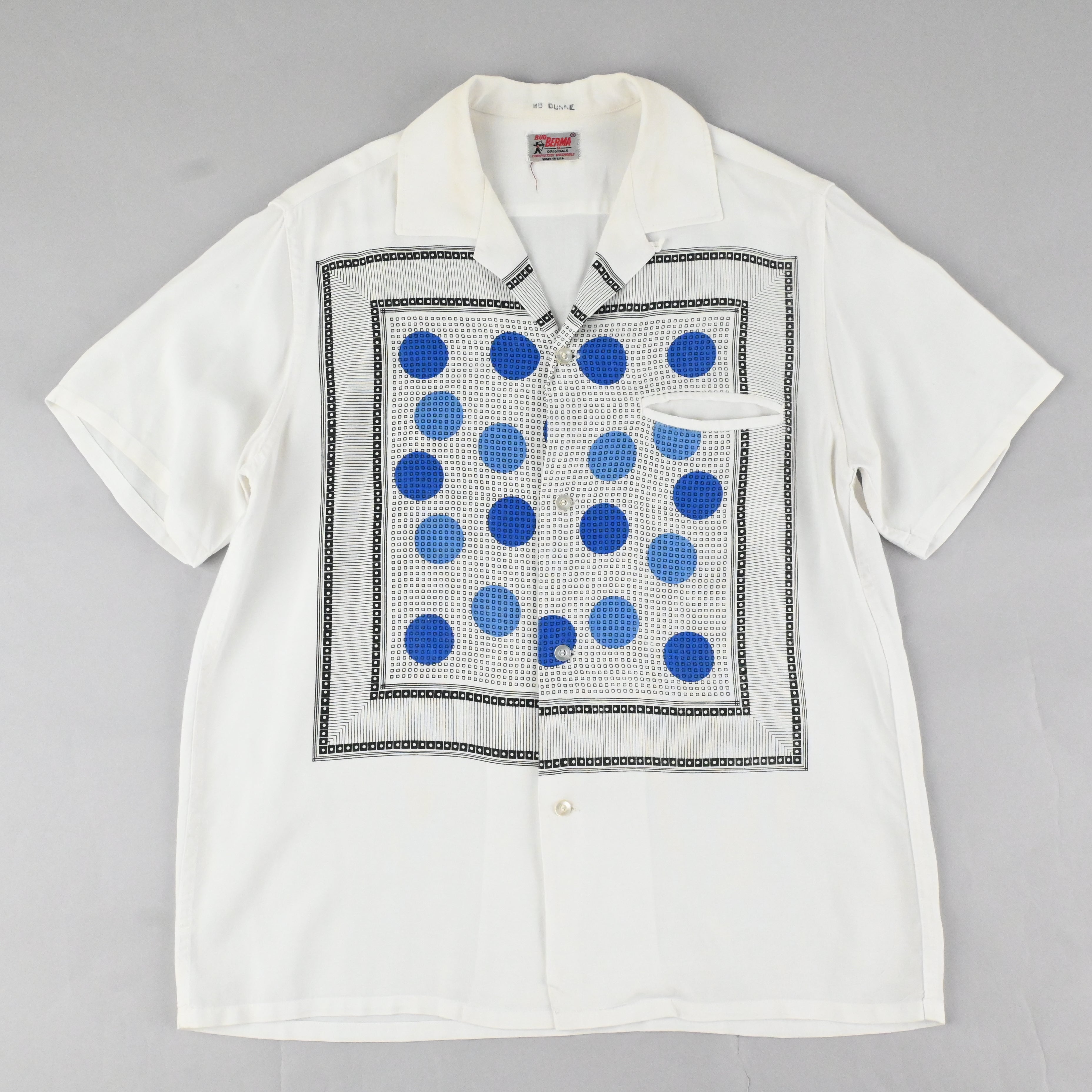 50's BUD BERMA LOOP COLLAR SHIRT SIZE M