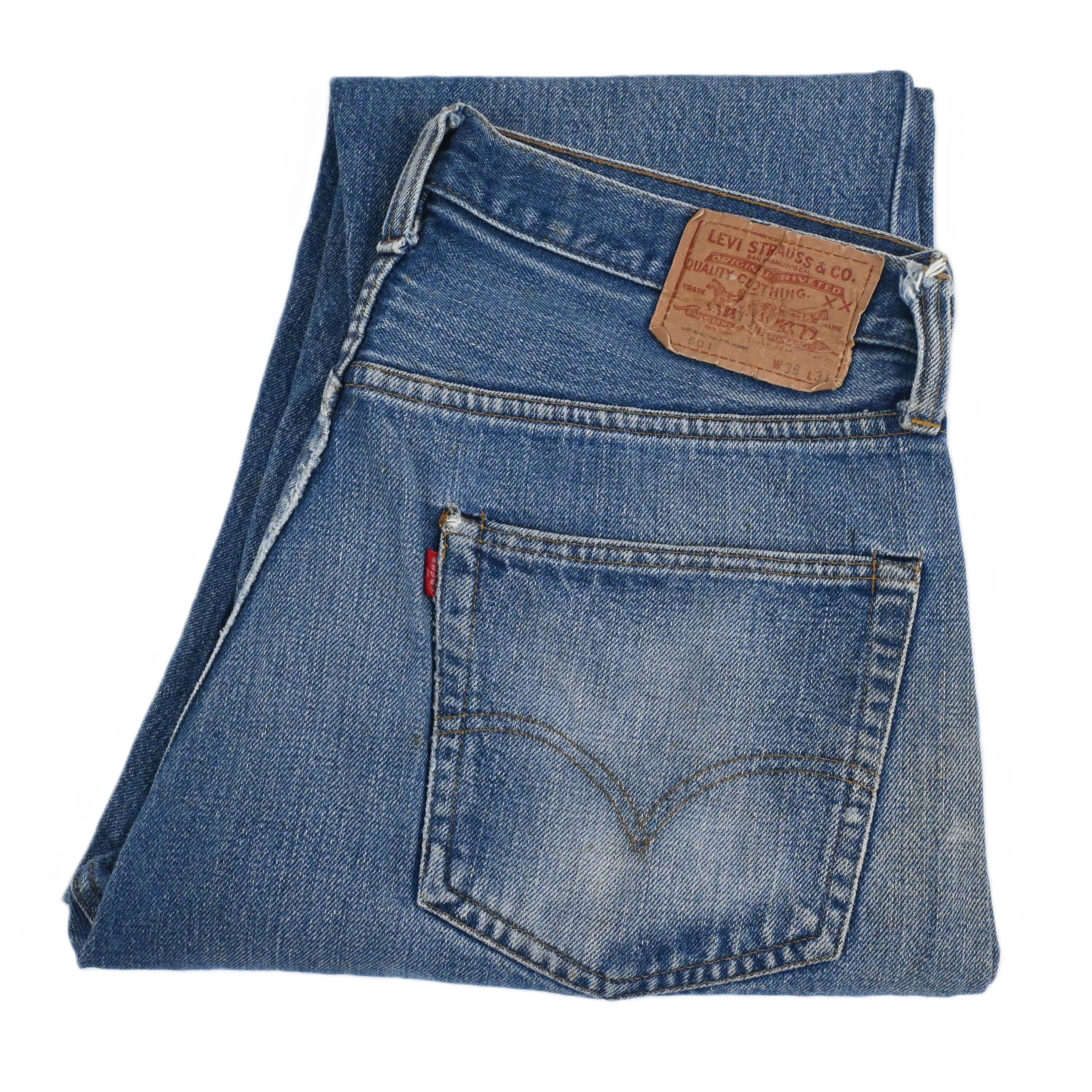 70's Levi's 501 66mod single W34 L28