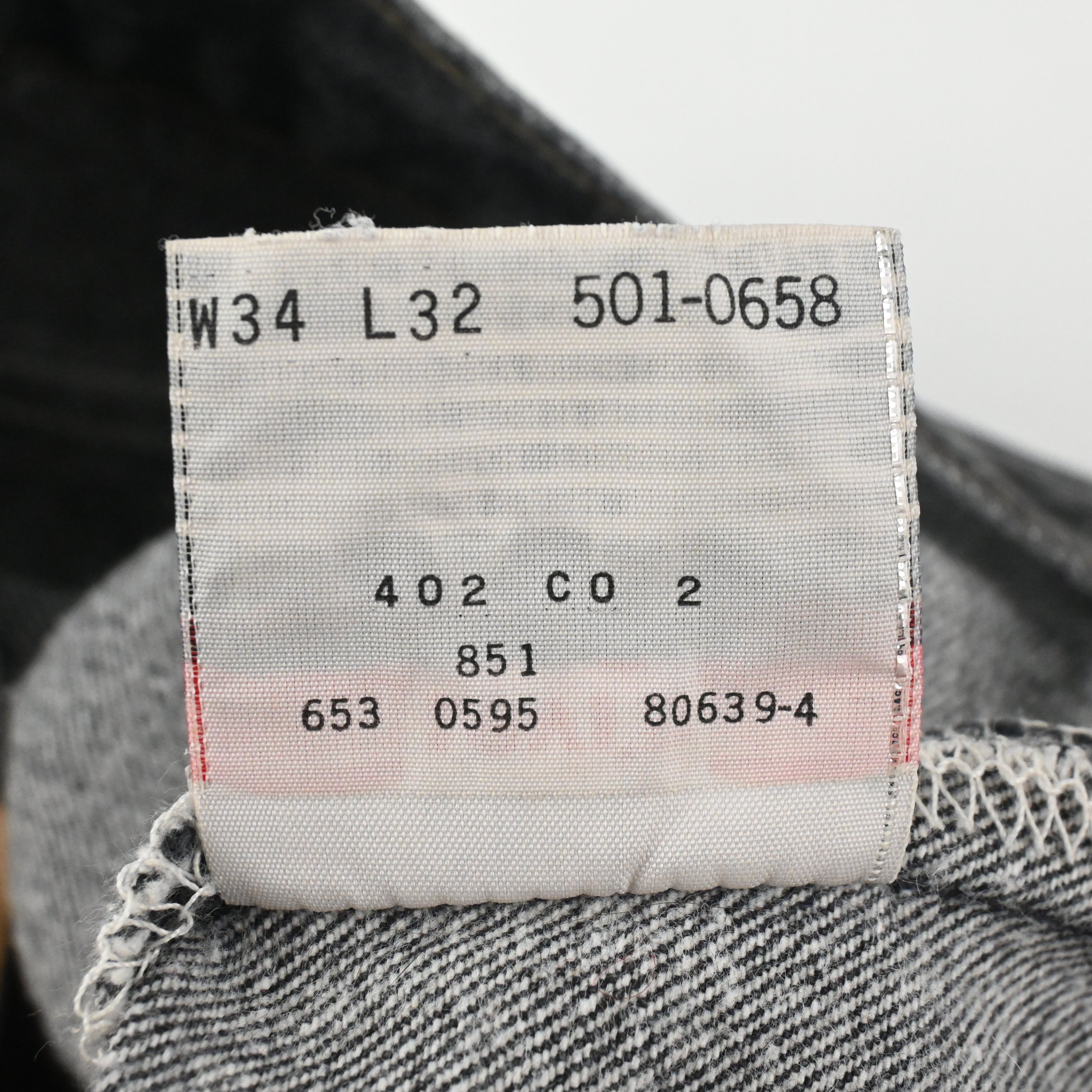 '95 LEVI'S 501-0658 BLACK W34 L32