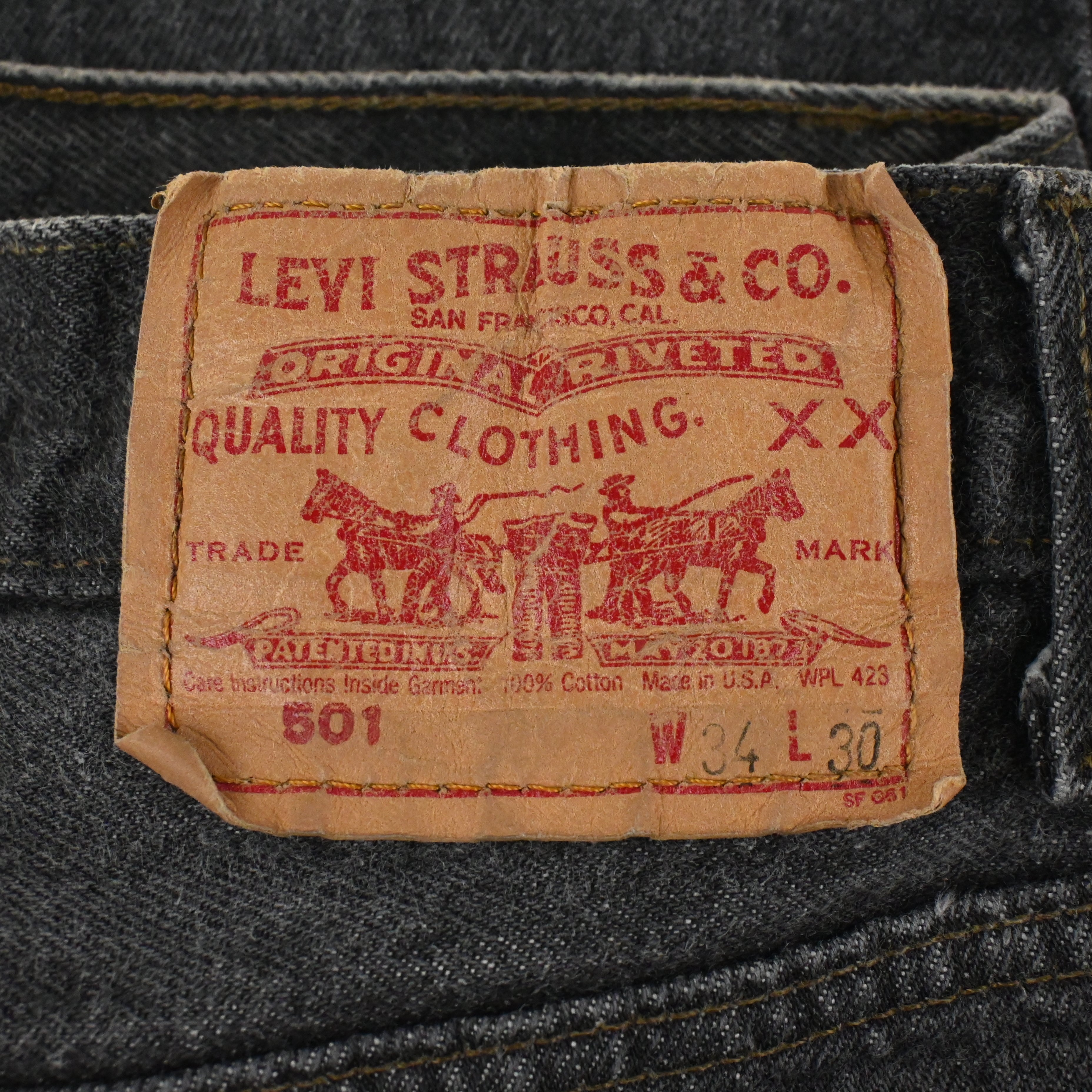 90's LEVI'S 501-0658 BLACK W34 L29
