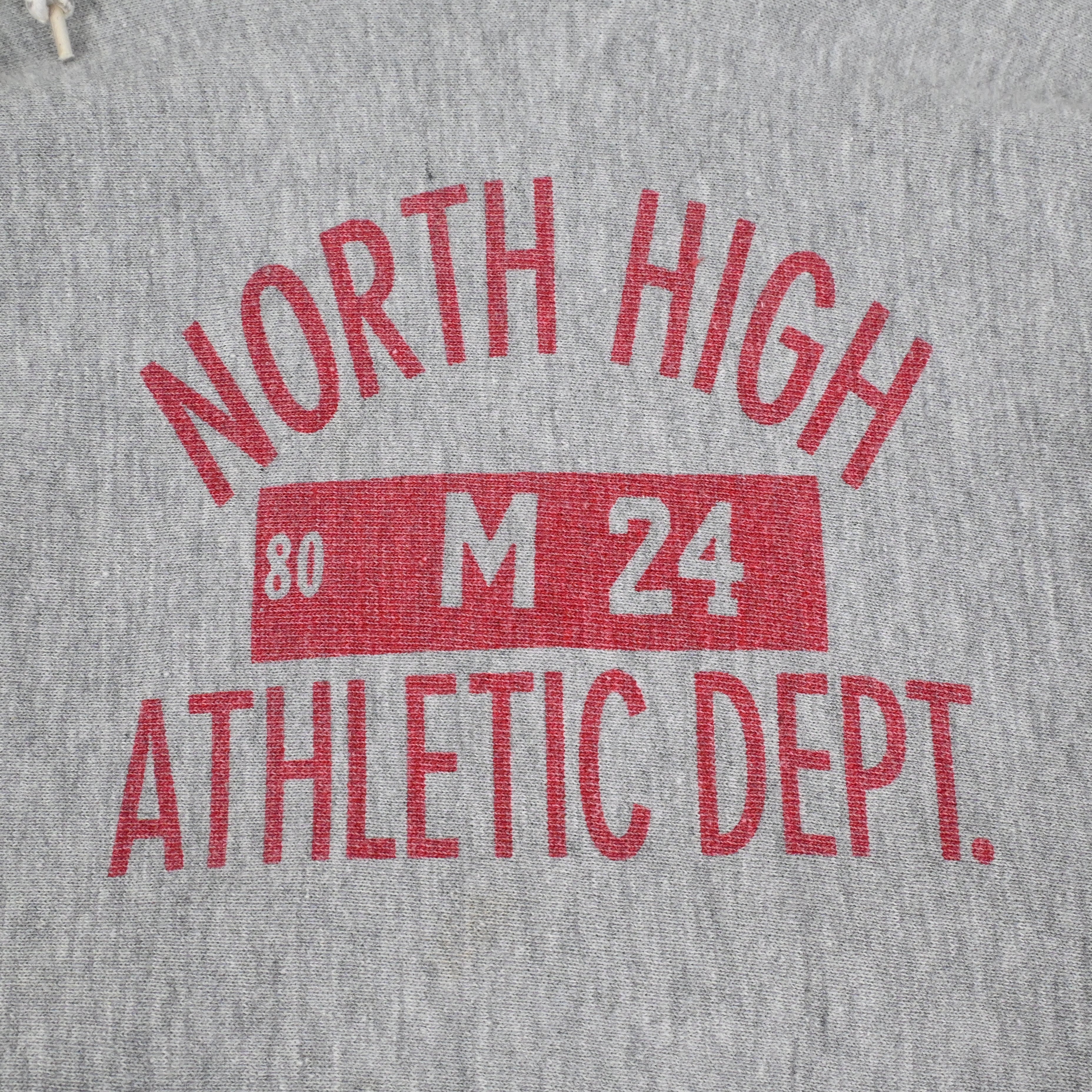70’s CHAMPION REVERSE WEAVE HOODIE "NORTH HIGH ATHLETIC DEPT." SIZE M