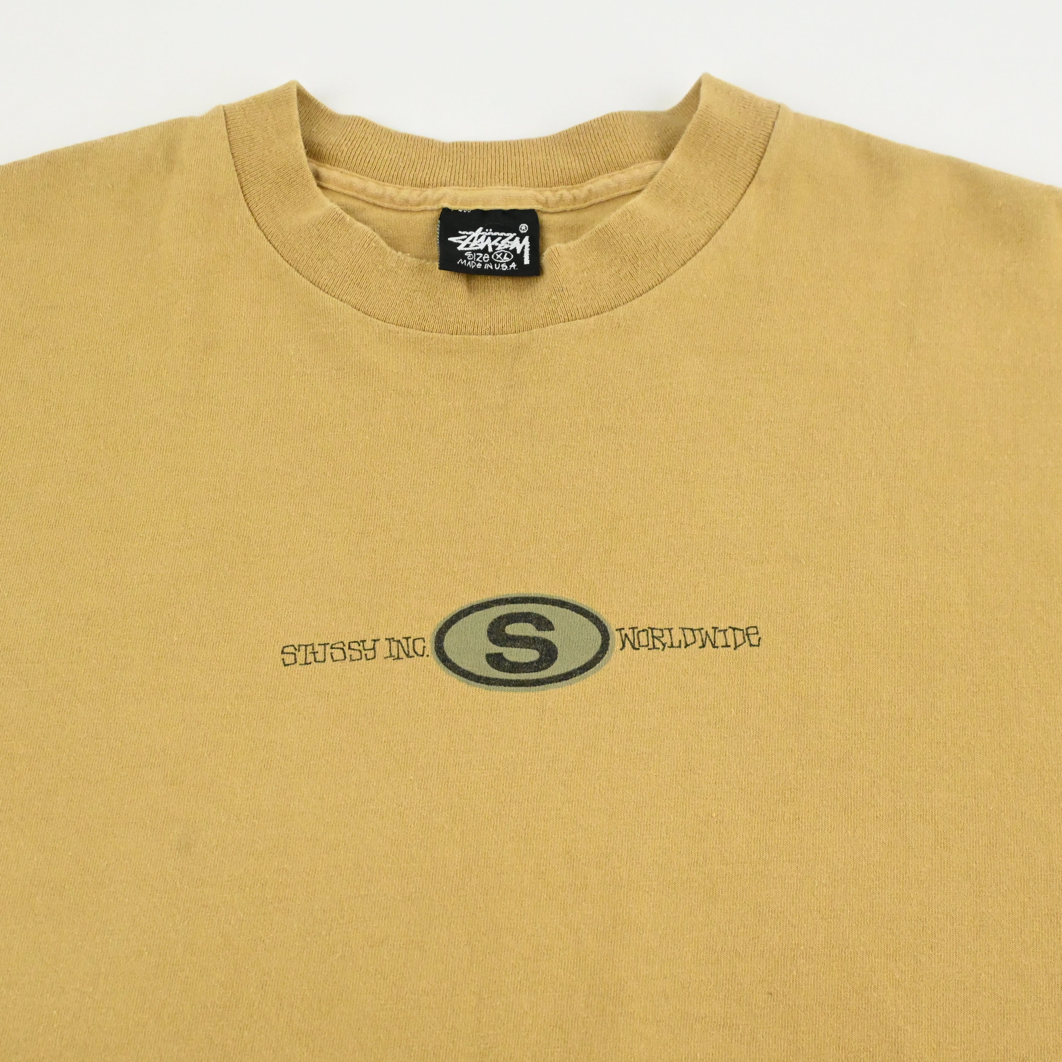 80's STUSSY "WORLD WIDE" T-SHIRT SIZE XL