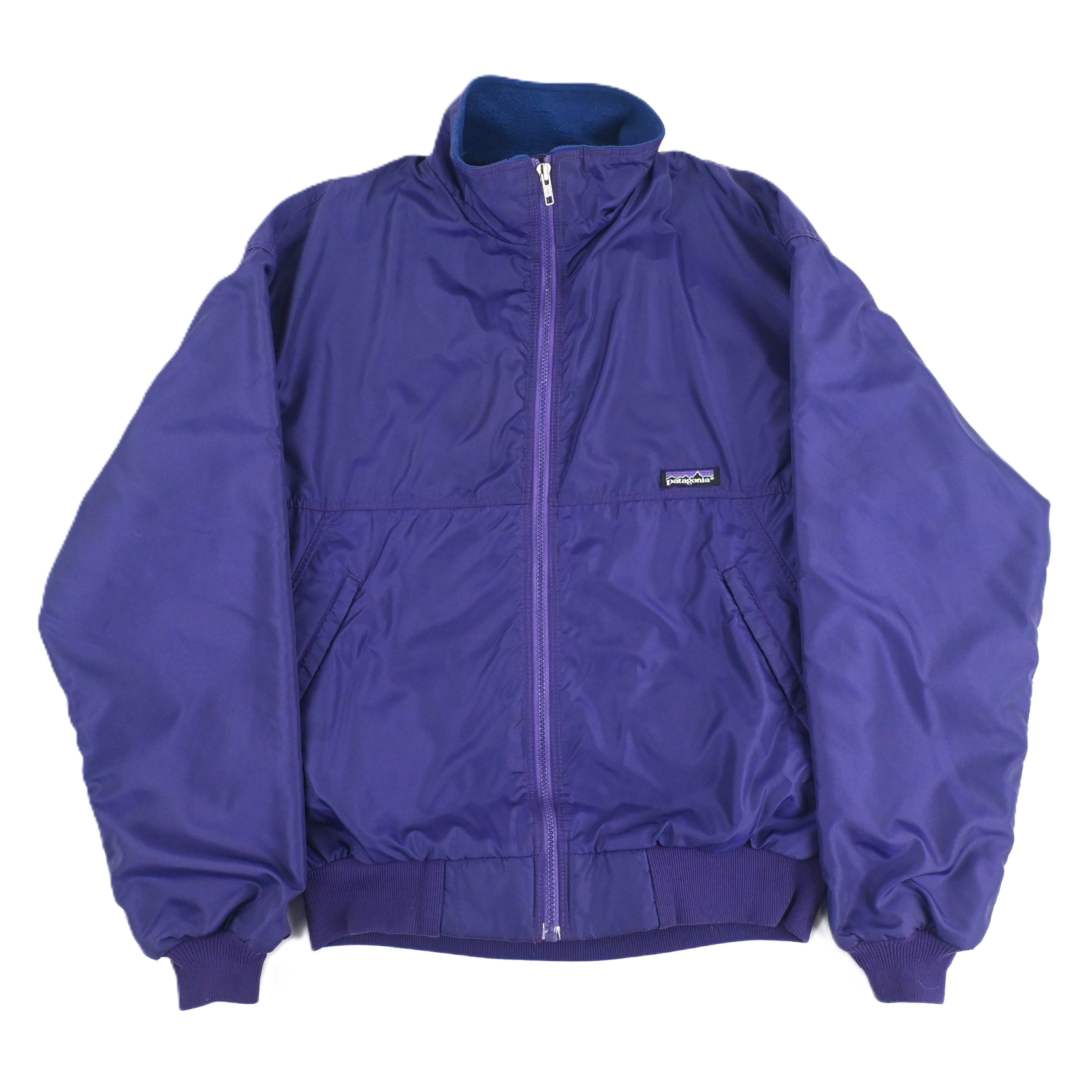 '90 patagonia SHELLED CAPILENE JACKET SIZE M Eggplant/Navy