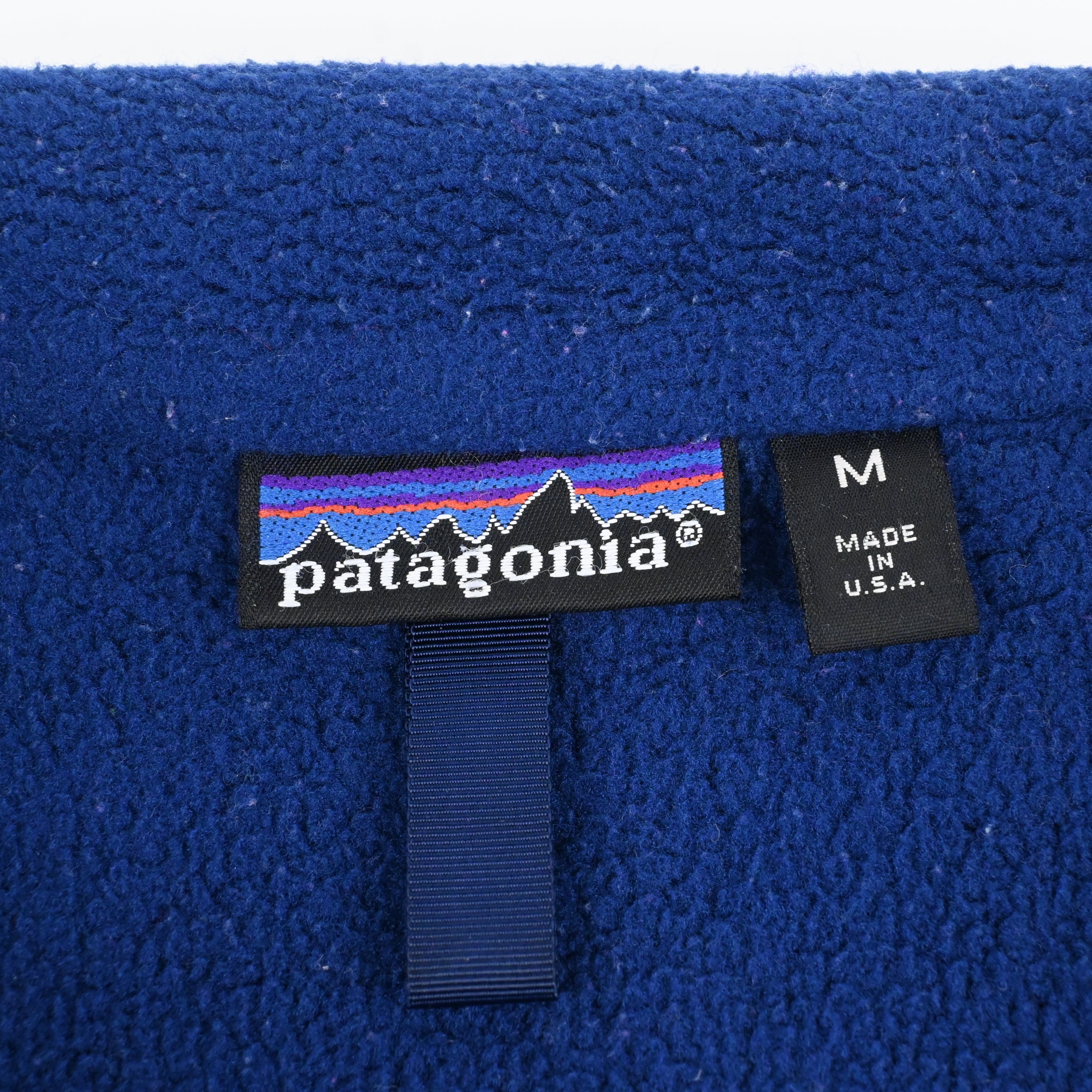 '90 patagonia SHELLED CAPILENE JACKET SIZE M Eggplant/Navy